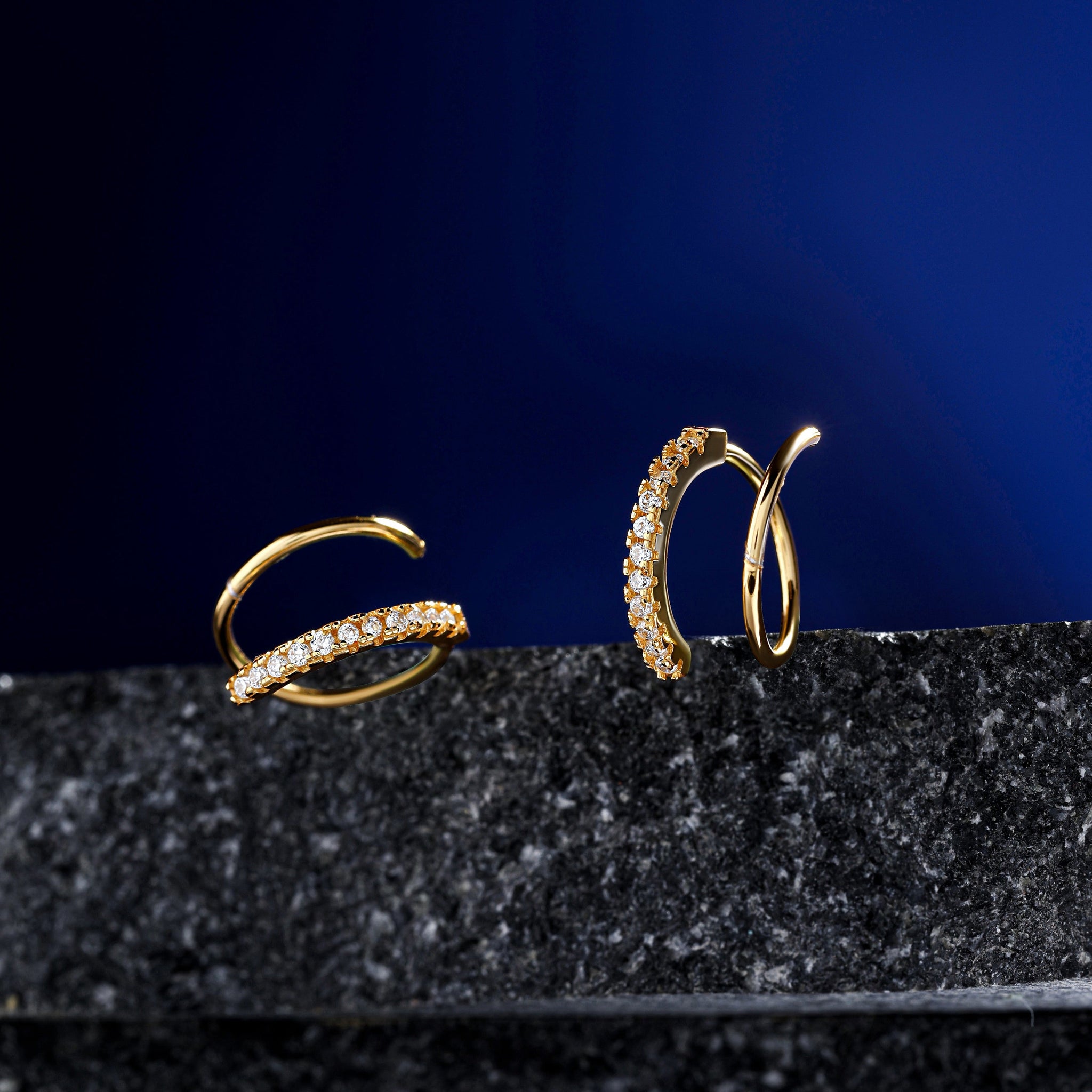 Double Wired Spiral Hoop Earrings