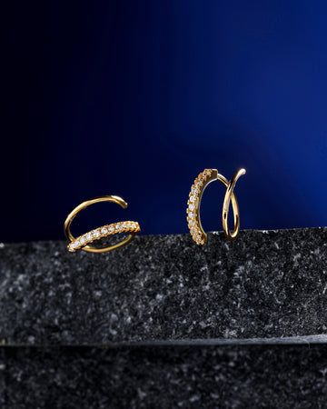 Double Wired Spiral Hoop Earrings