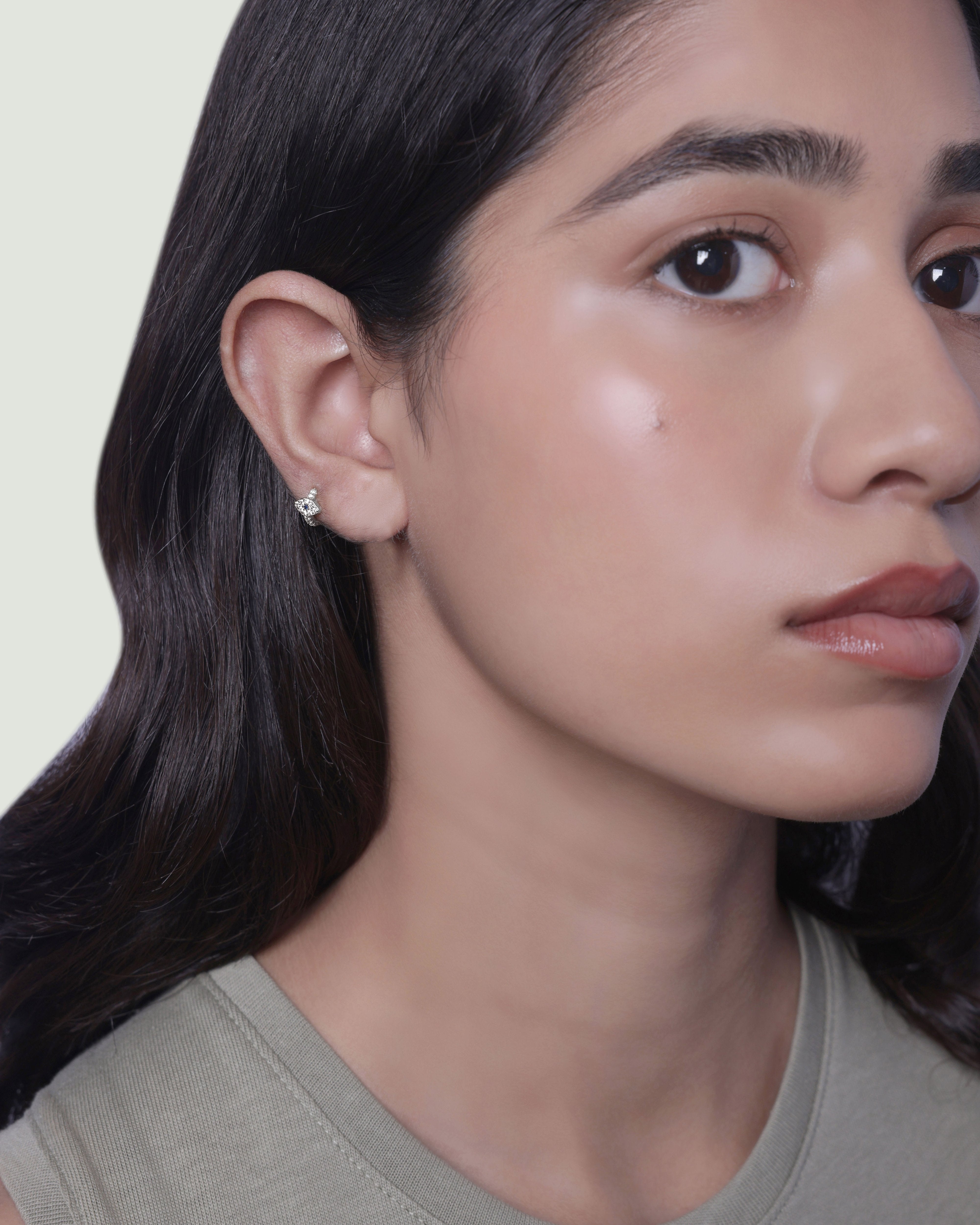 Evil Eye Huggee Hoop Earrings