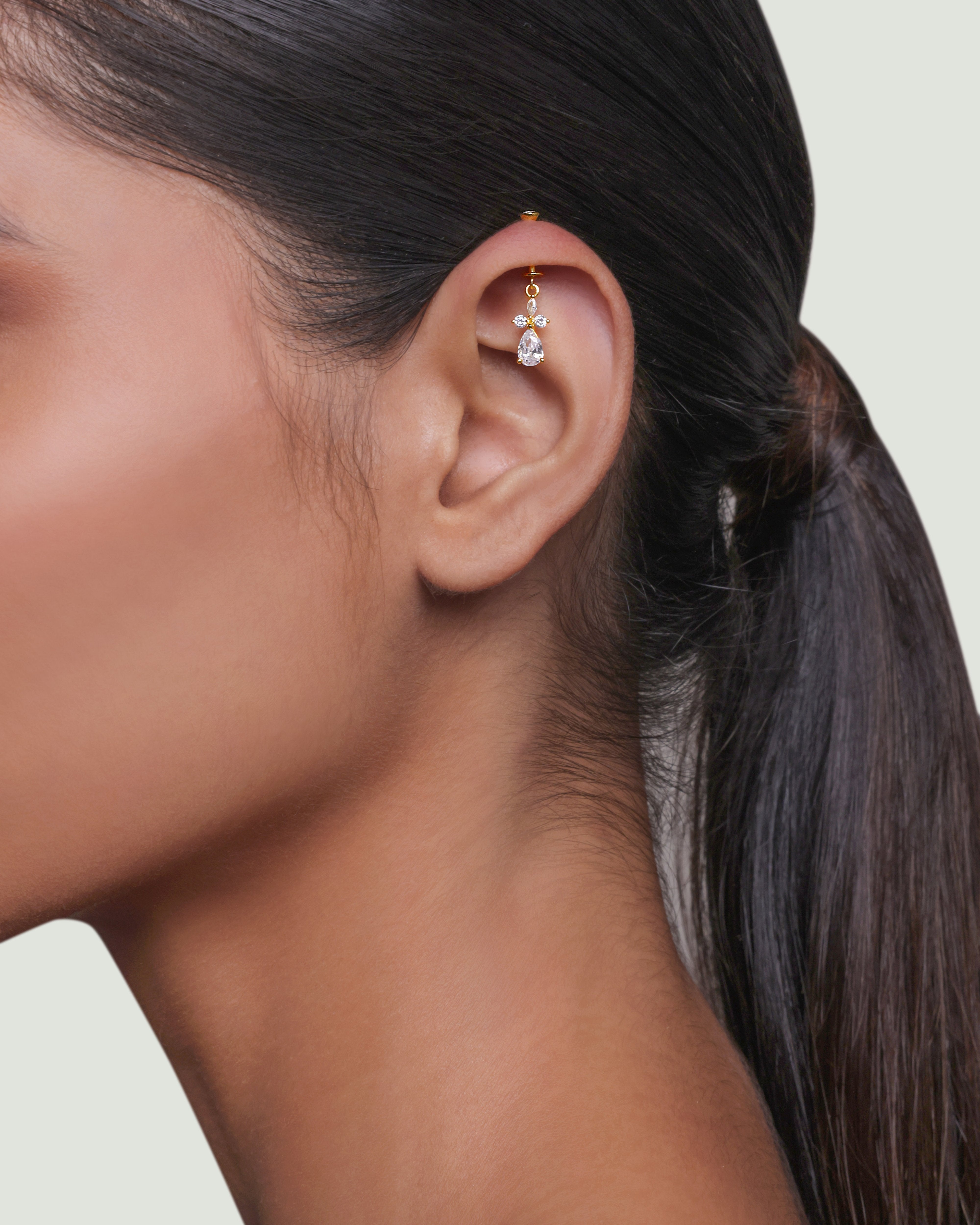 Asymmetric Helix Hanging Earrings
