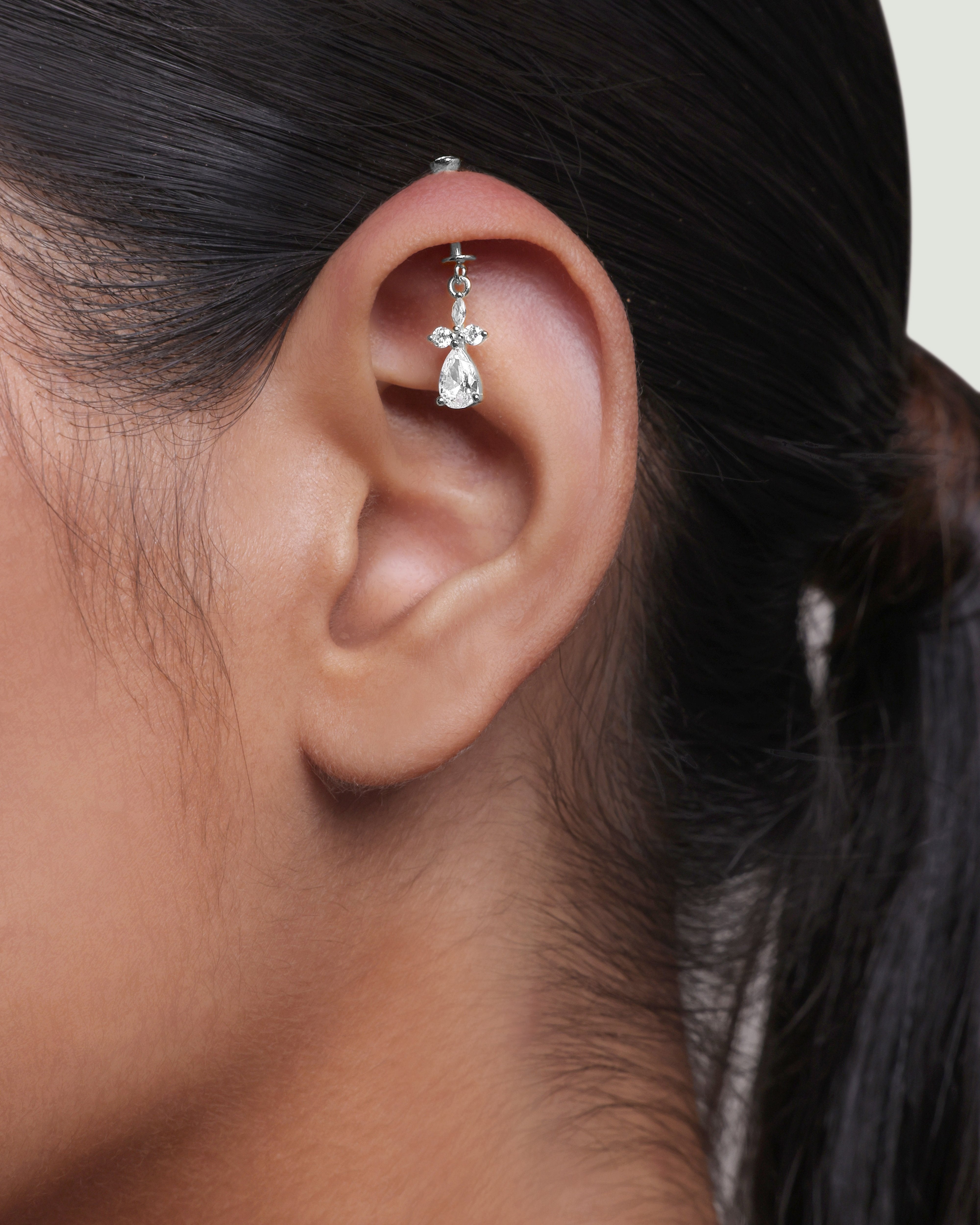 Asymmetric Helix Hanging Earrings