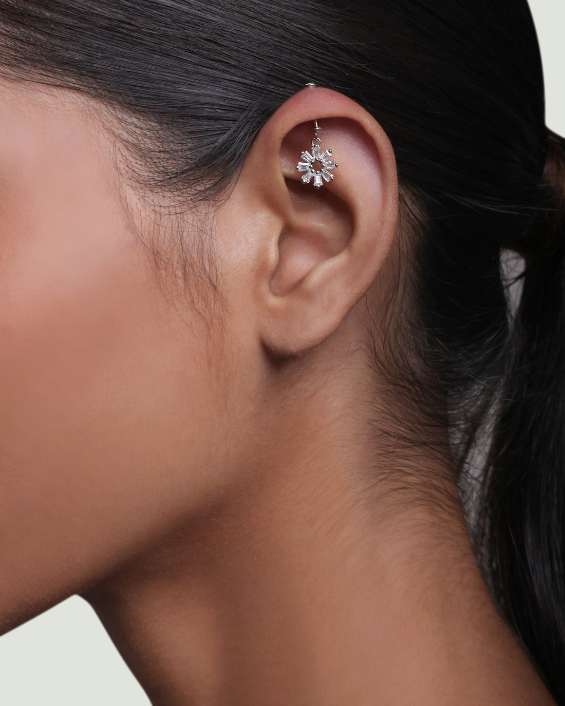 Snowflake Helix Piercings Hanging Earrings