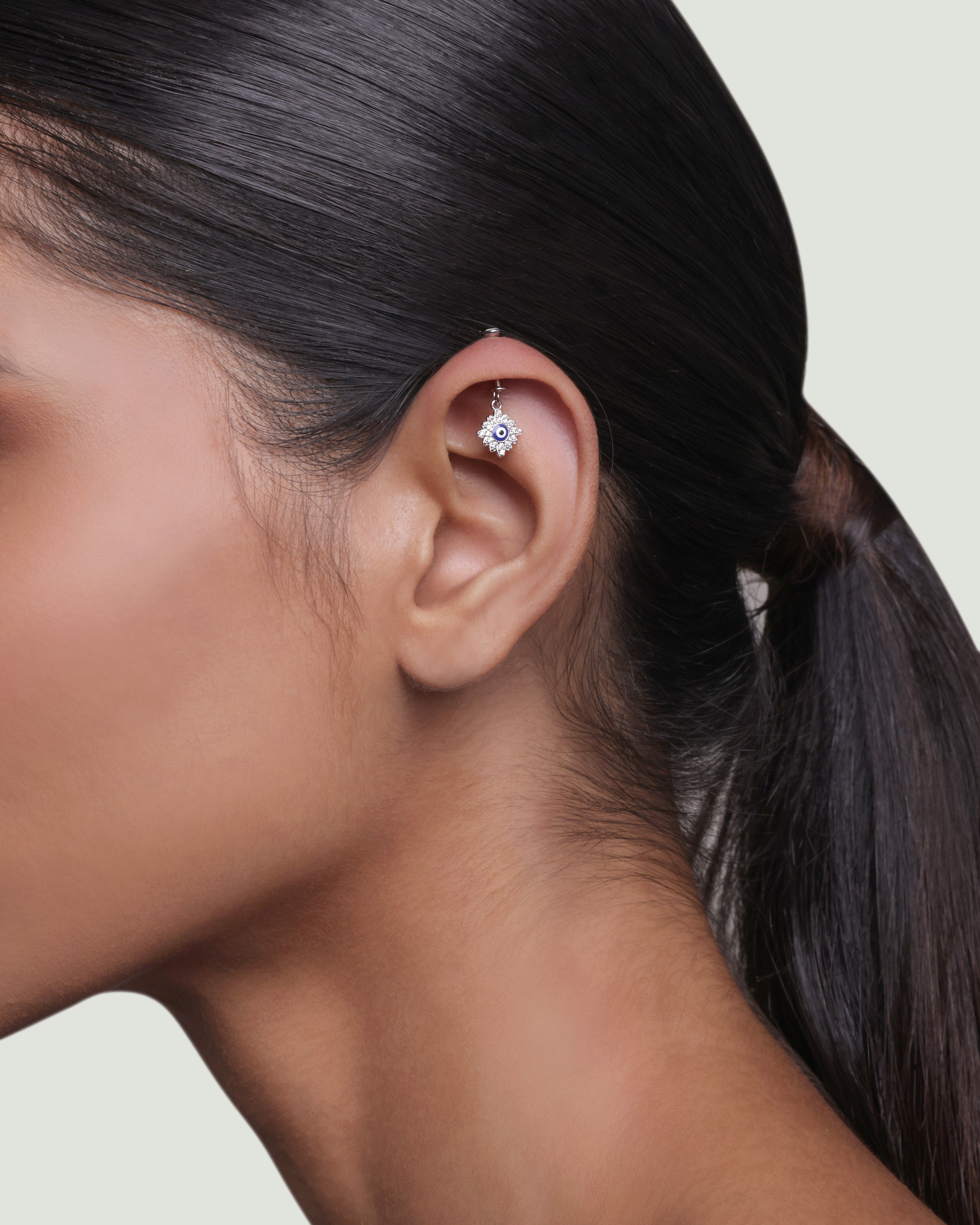 Evil Eye Star Helix Piercings Hanging Earrings