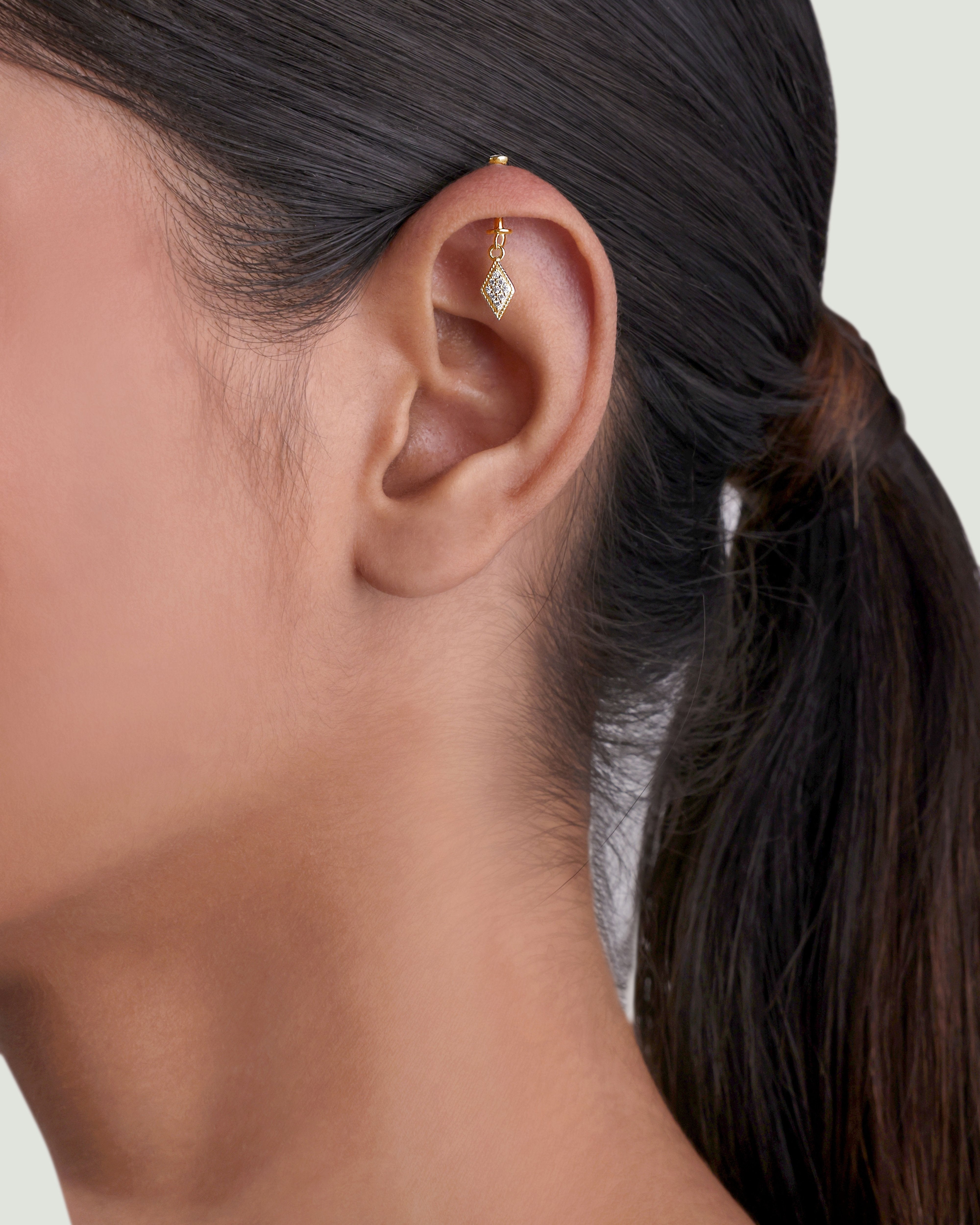 Edgy Helix Hanging Earrings