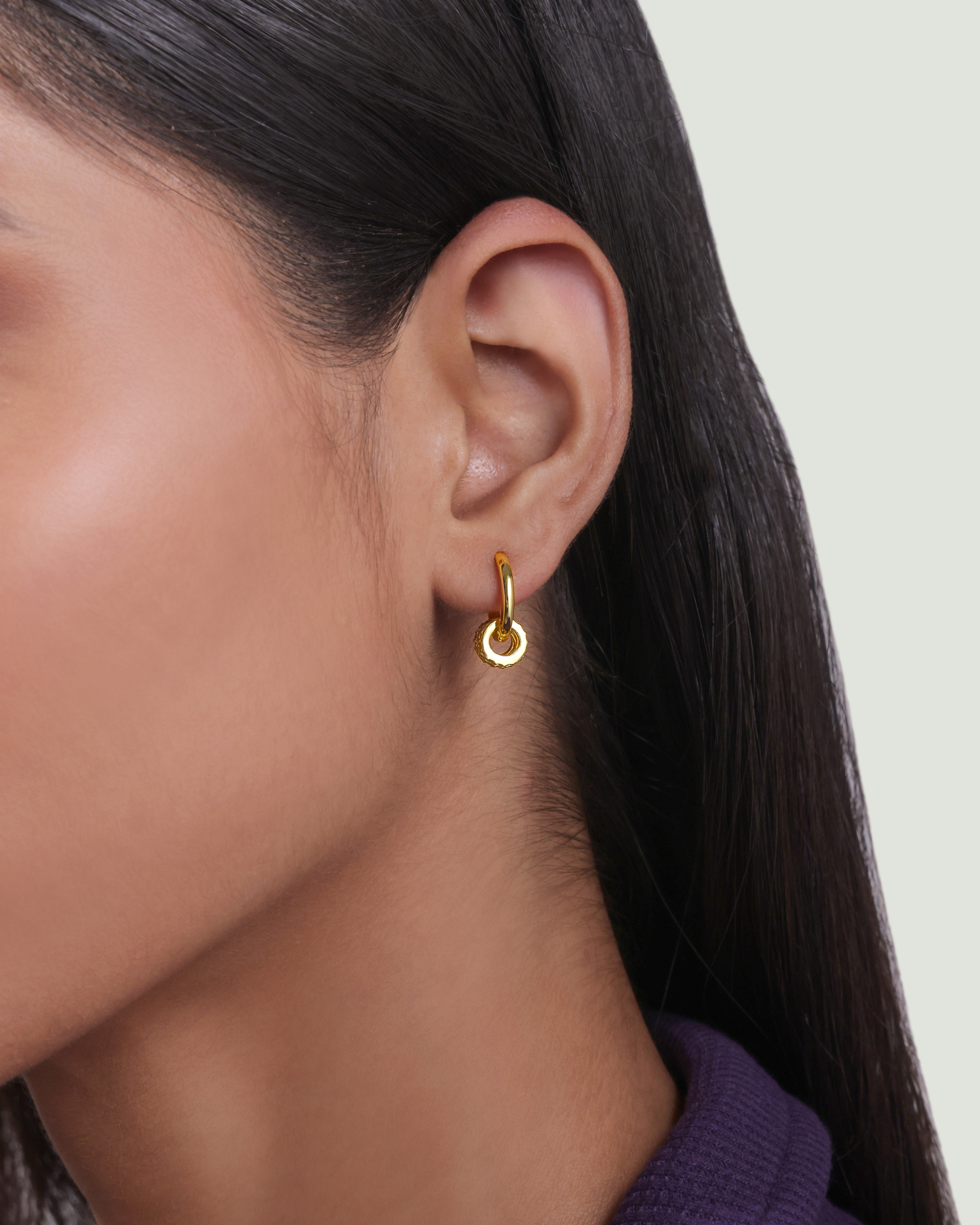 Multi Rings Hoops Earrings