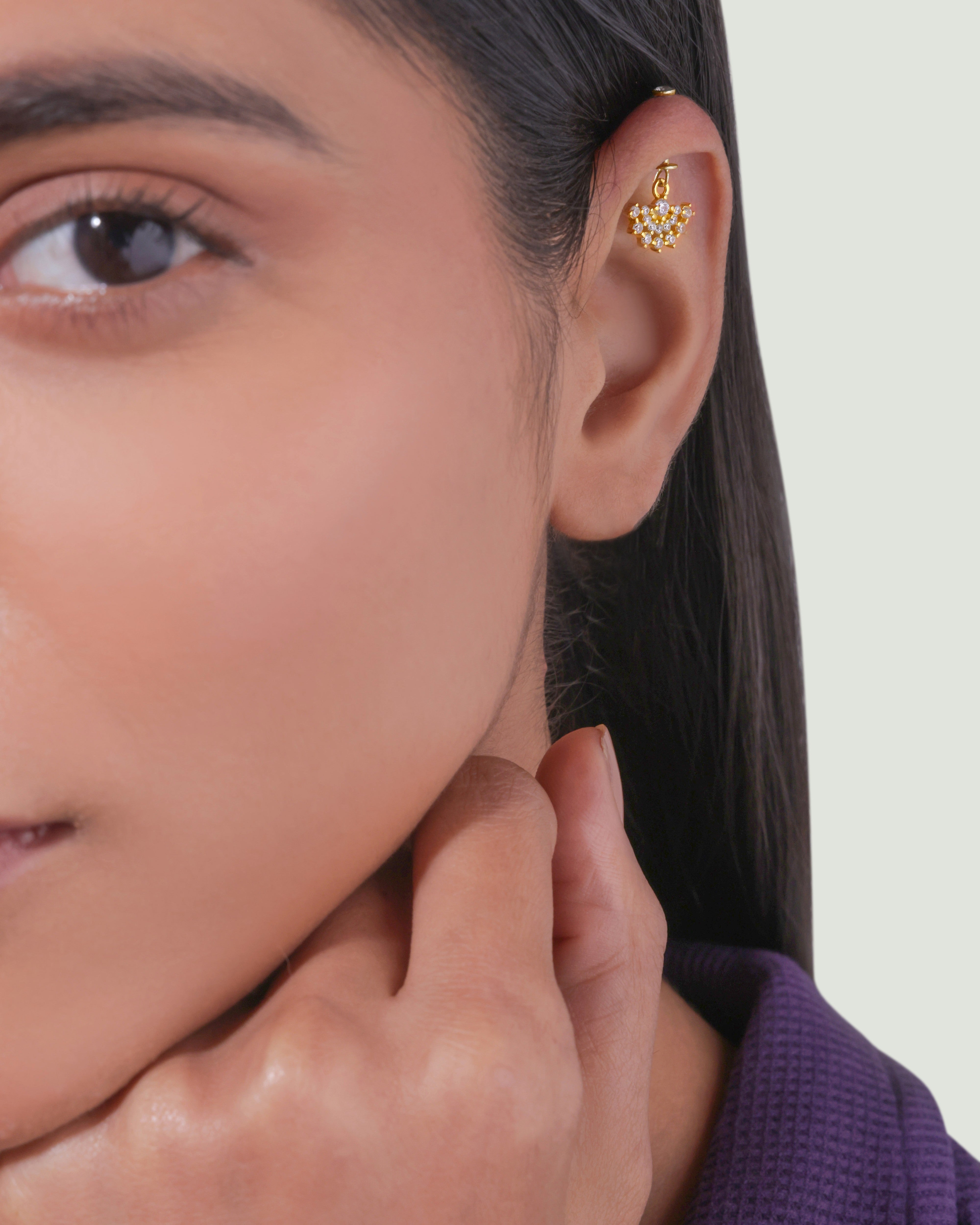 Spider's Web Helix Hanging Earrings