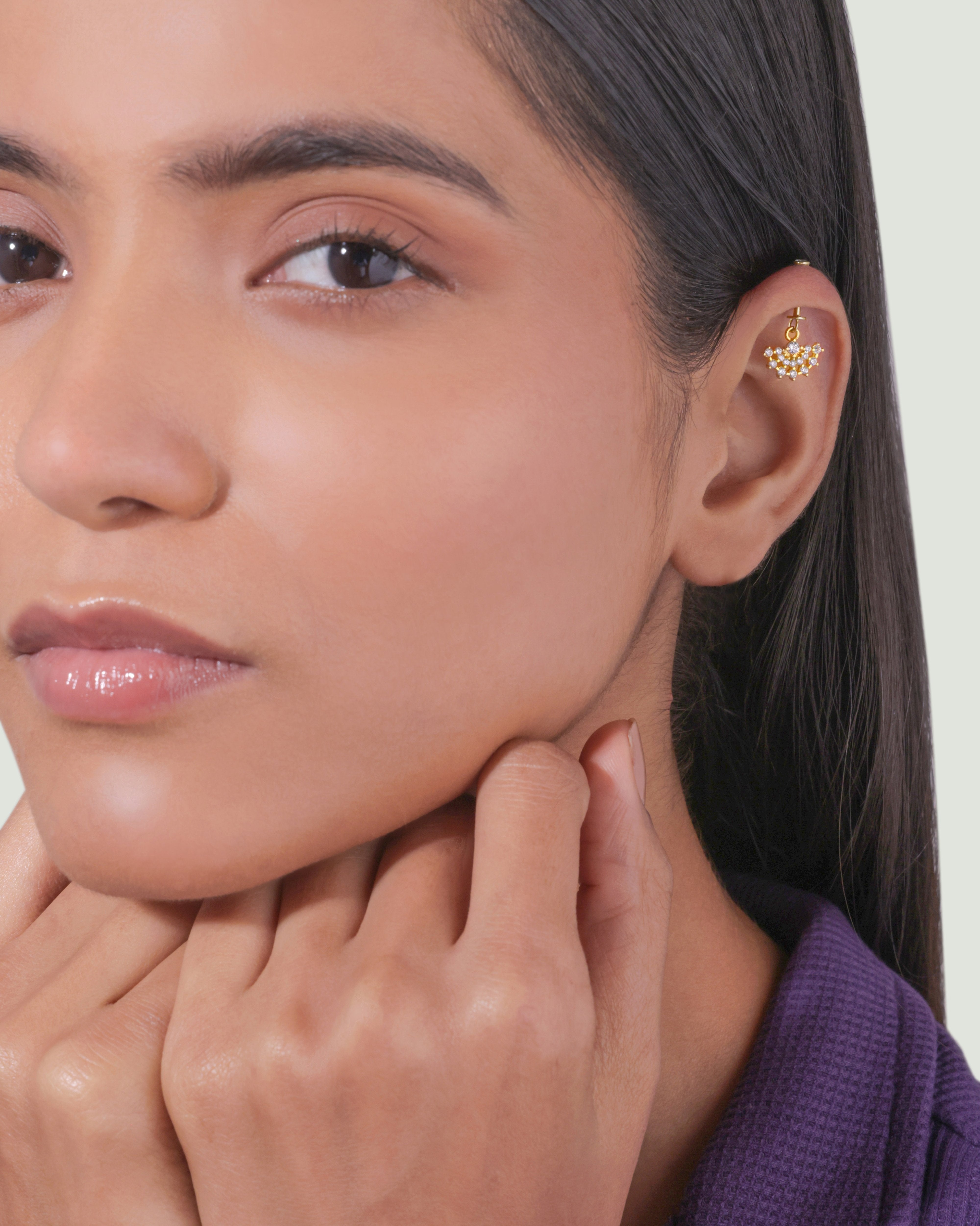 Spider's Web Helix Hanging Earrings