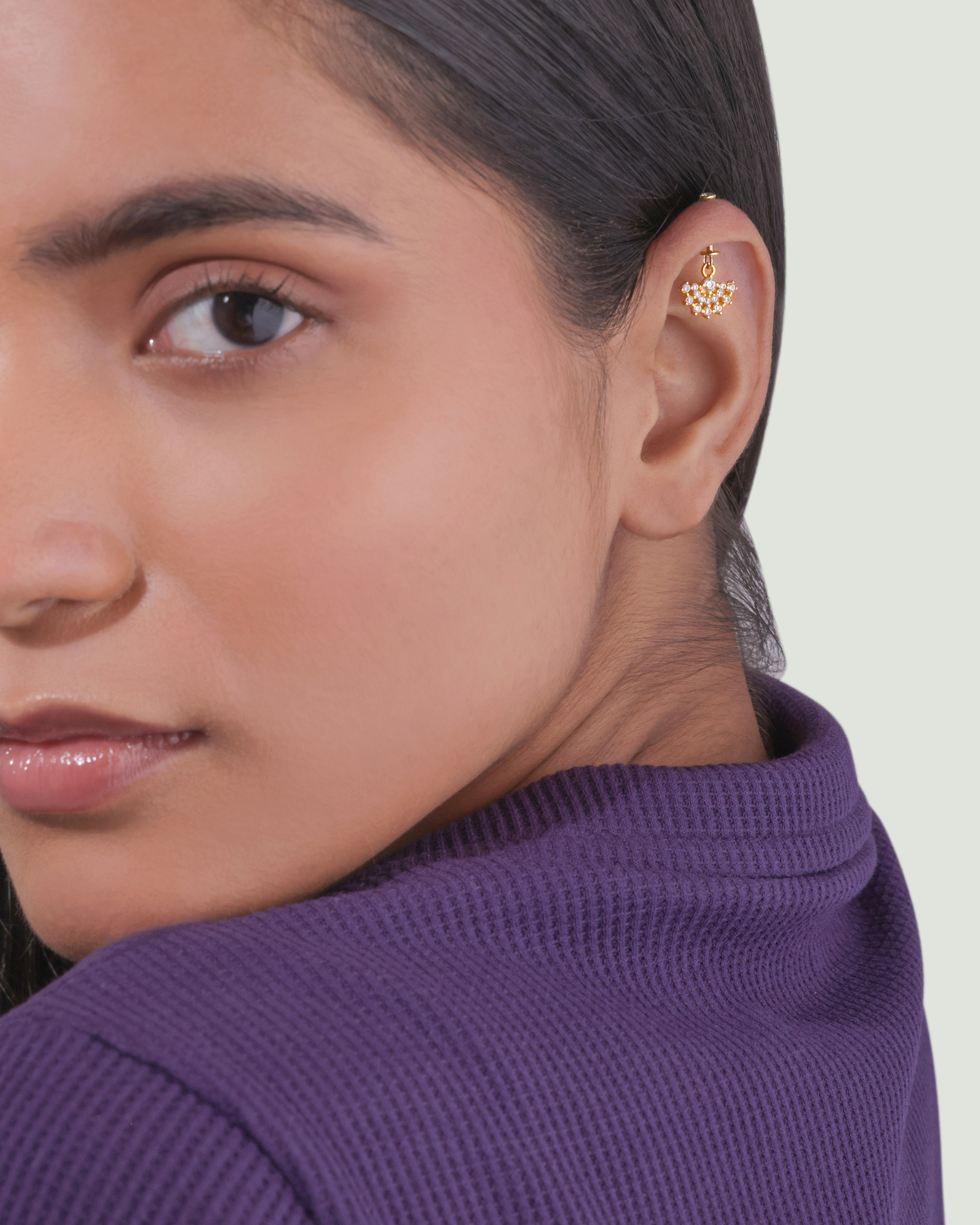 Spider's Web Helix Hanging Earrings