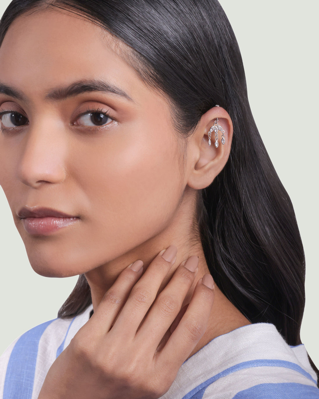 Luxury Raindrops Helix Hanging Earrings