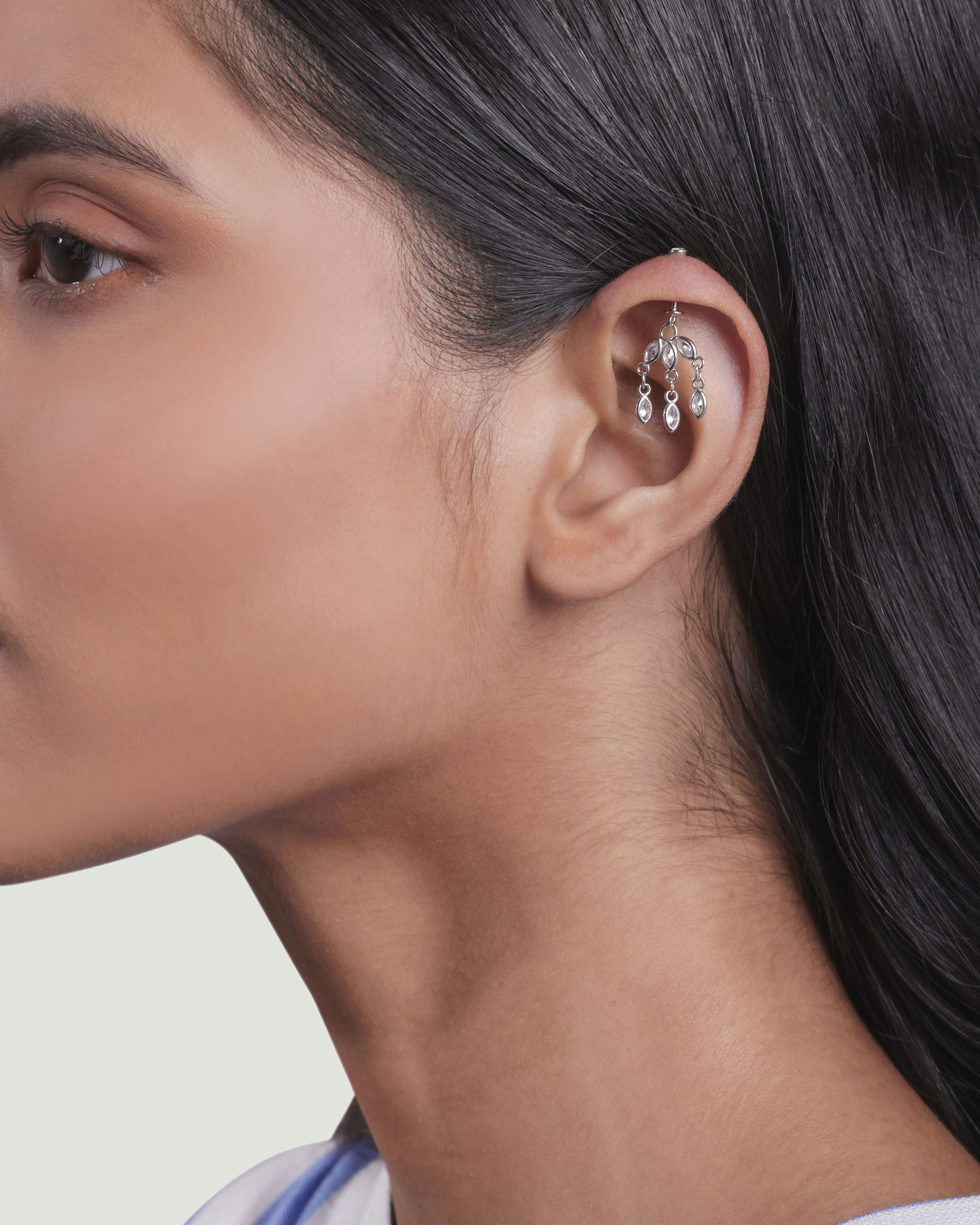 Luxury Raindrops Helix Hanging Earrings