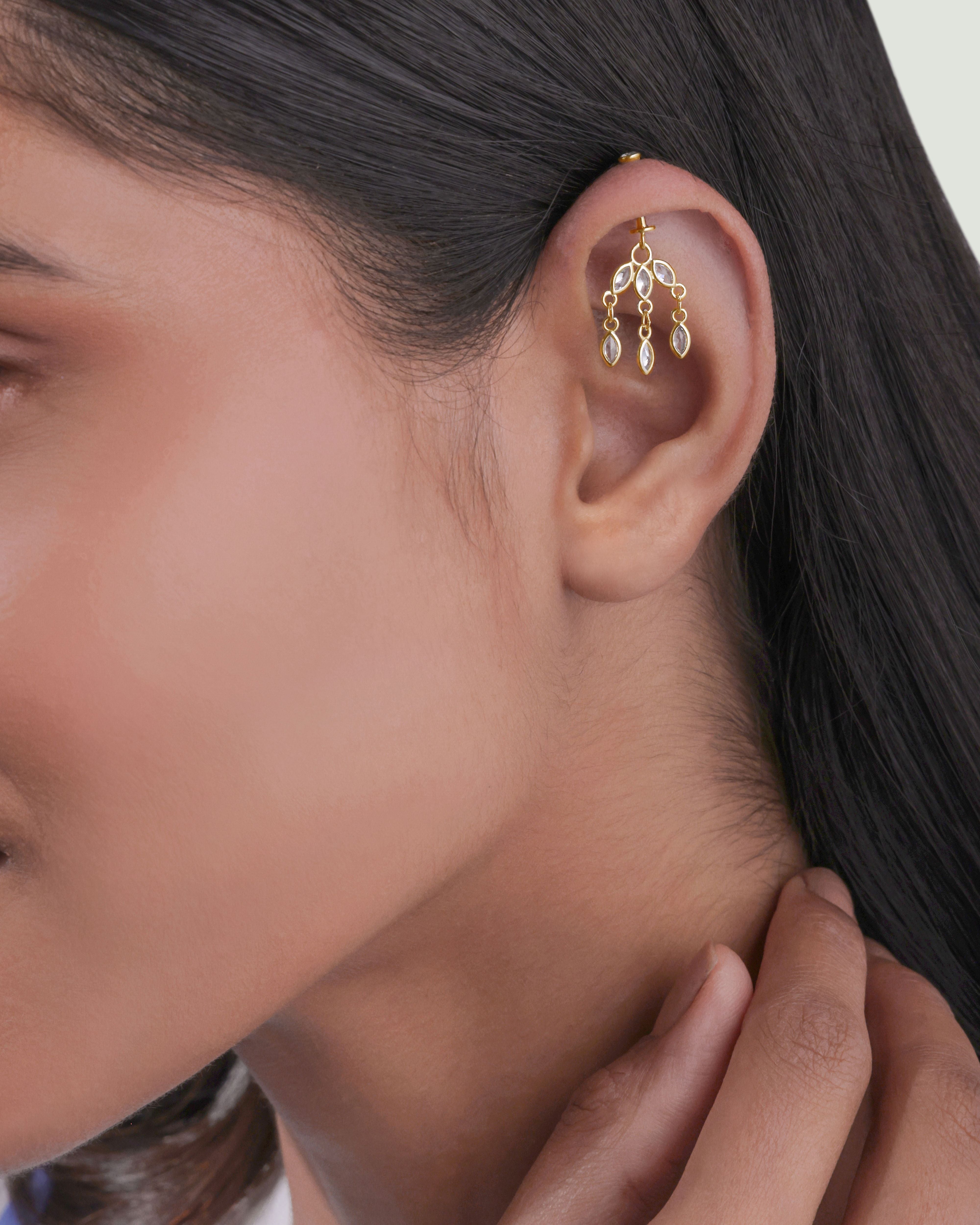 Luxury Raindrops Helix Hanging Earrings