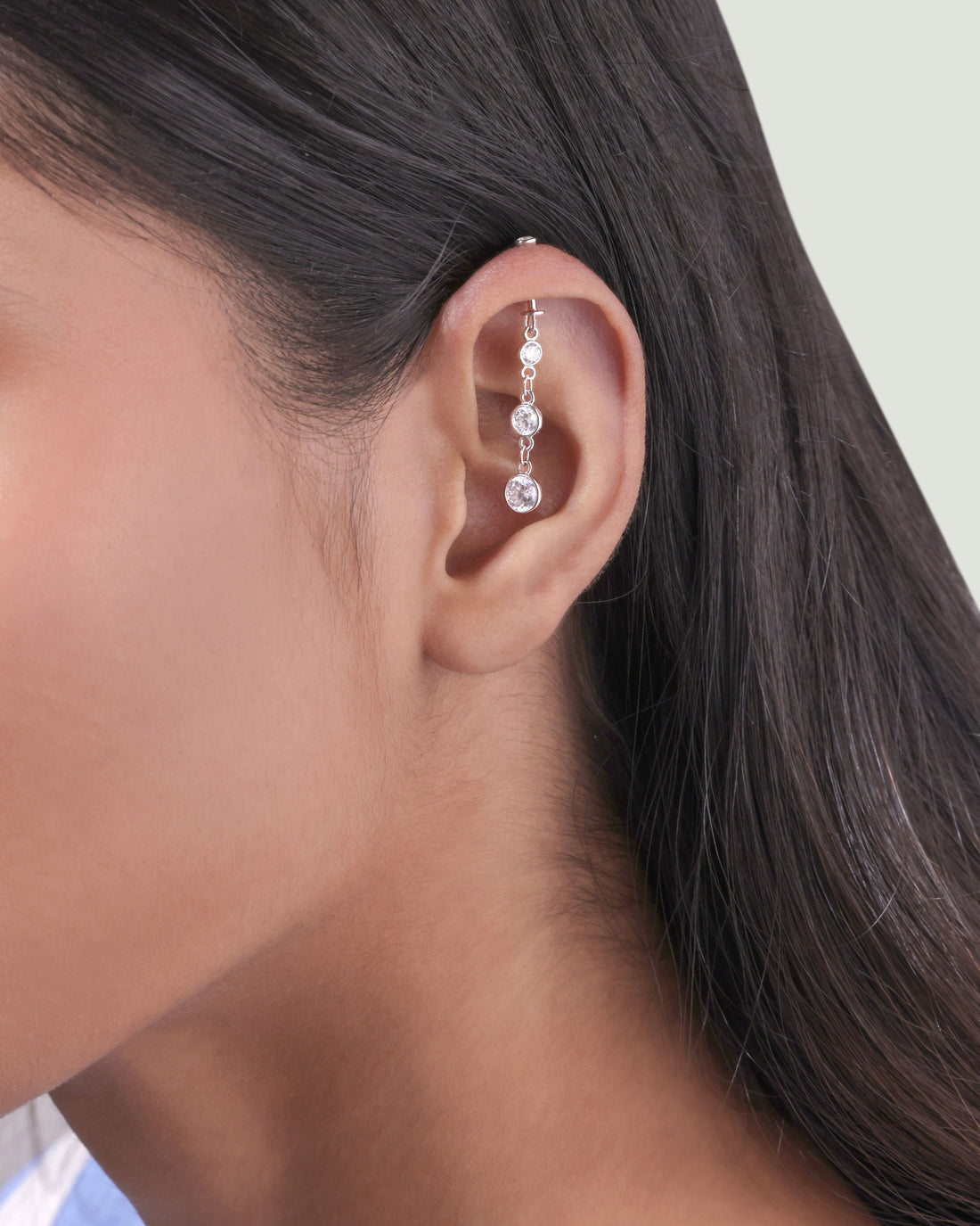 Three Drop Helix Piercings Hanging Earrings