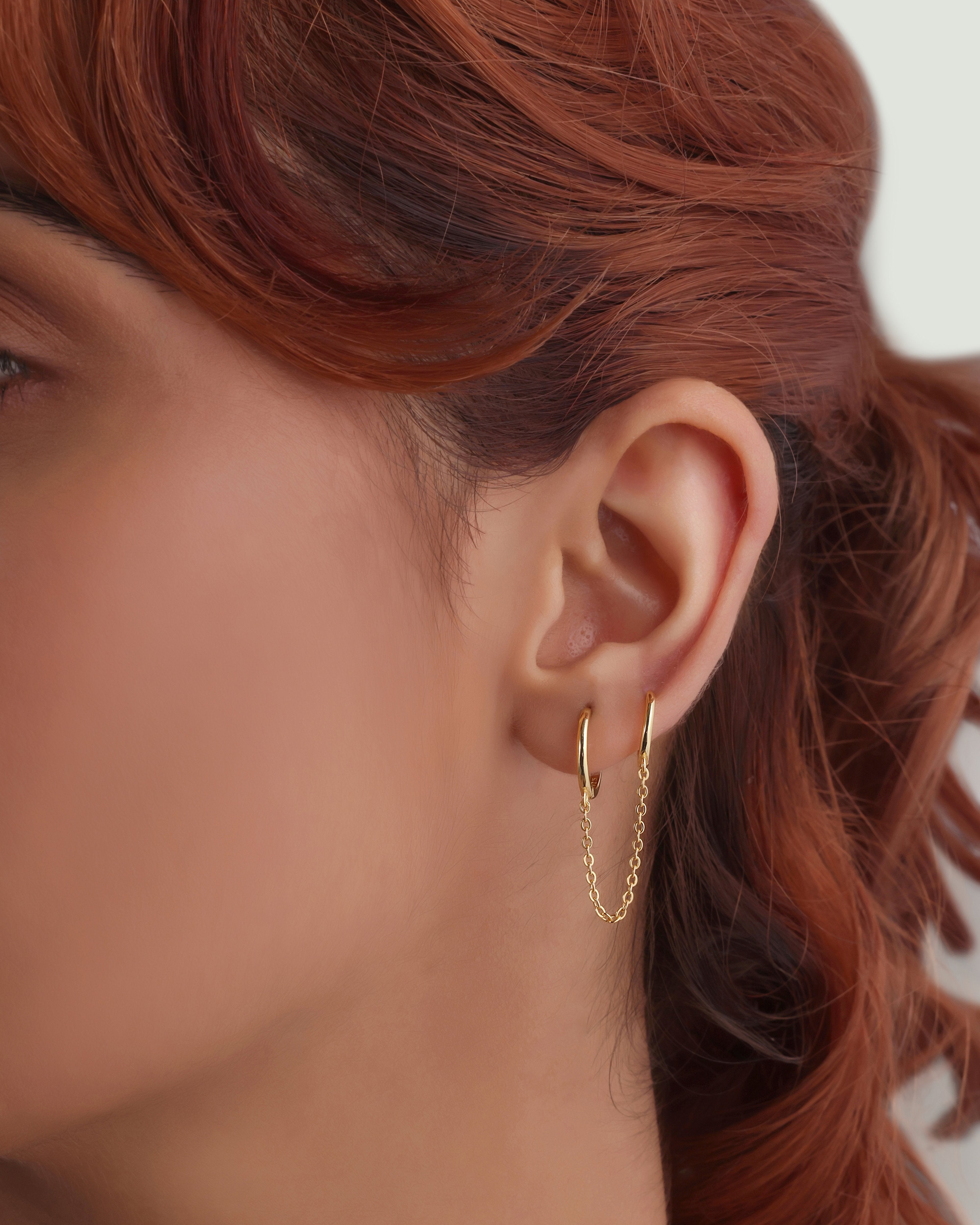 Chain Connector Essential Hoop Chain Earrings