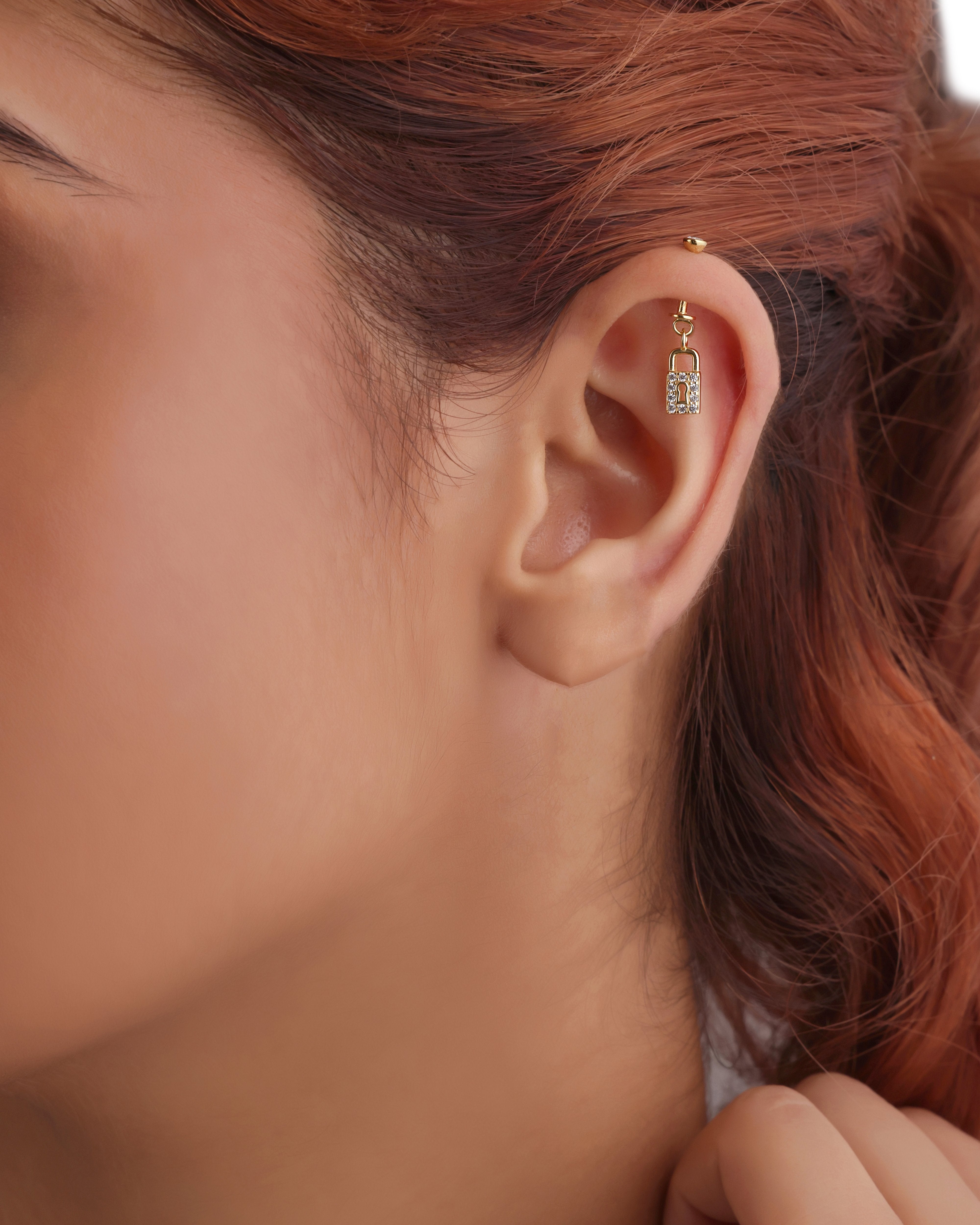 Mismatched "Key To My Lock"- Helix Hanging Earrings
