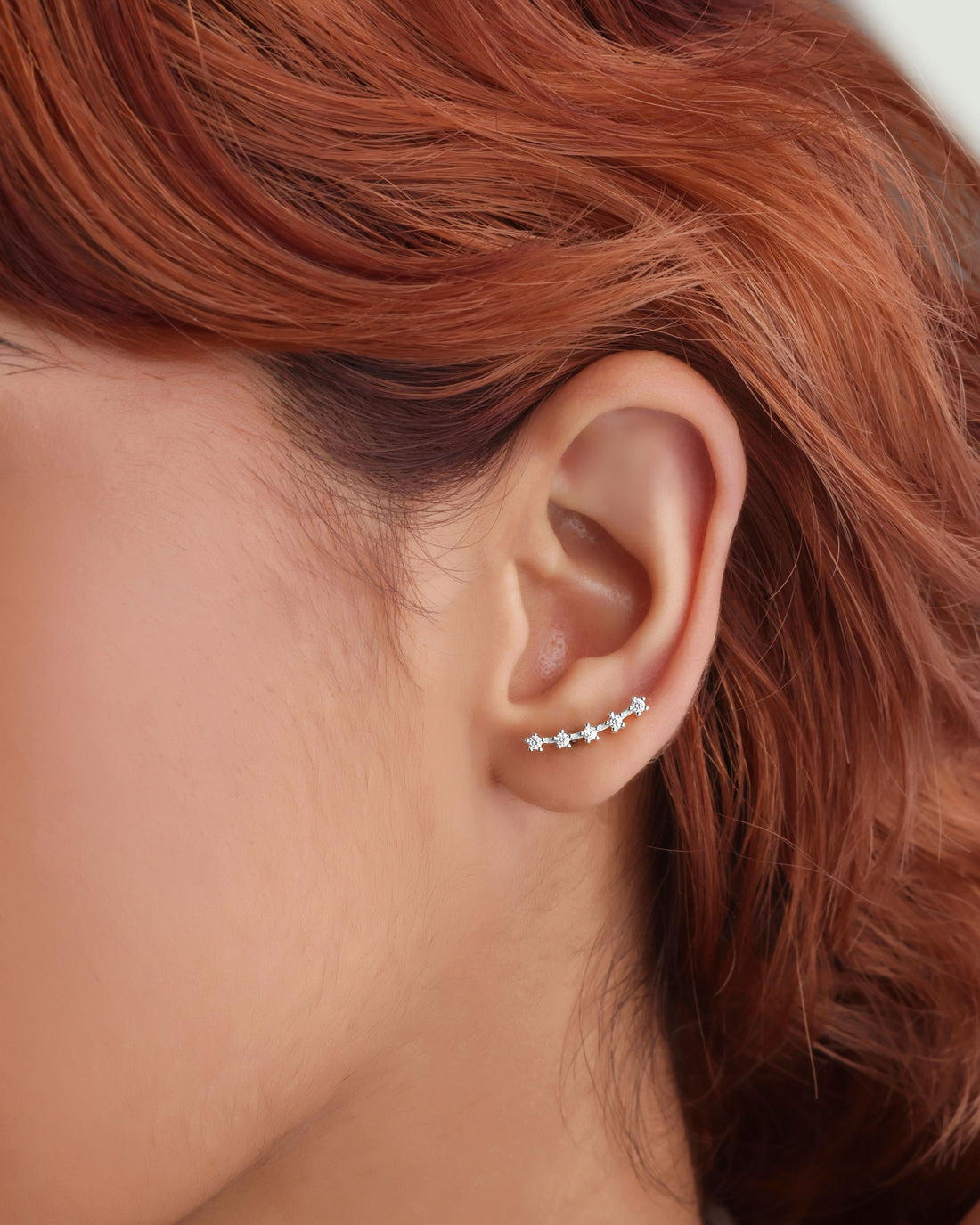 Five Stone Climber Extended Stud Earrings