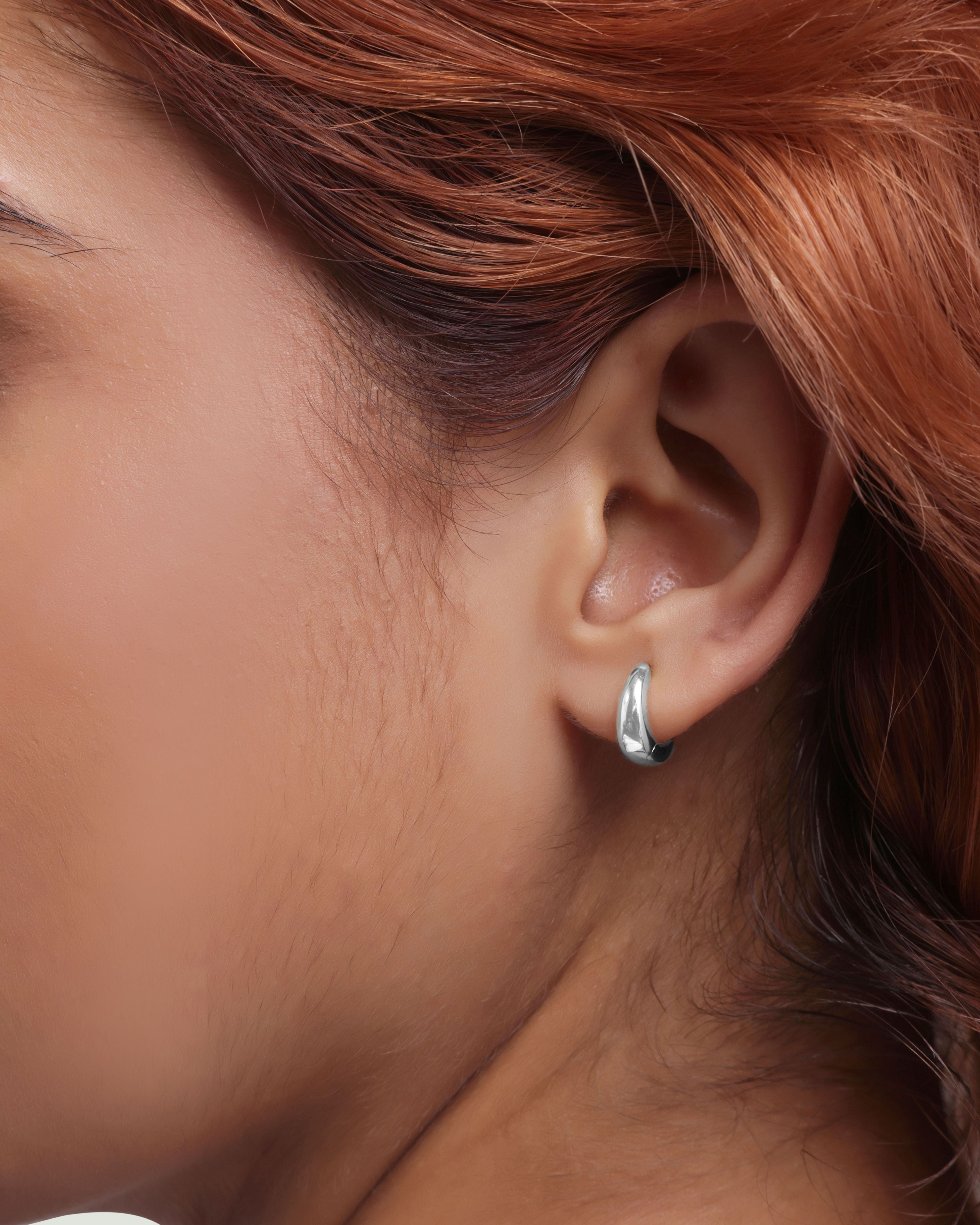 Chunky Thick Hoop Earrings