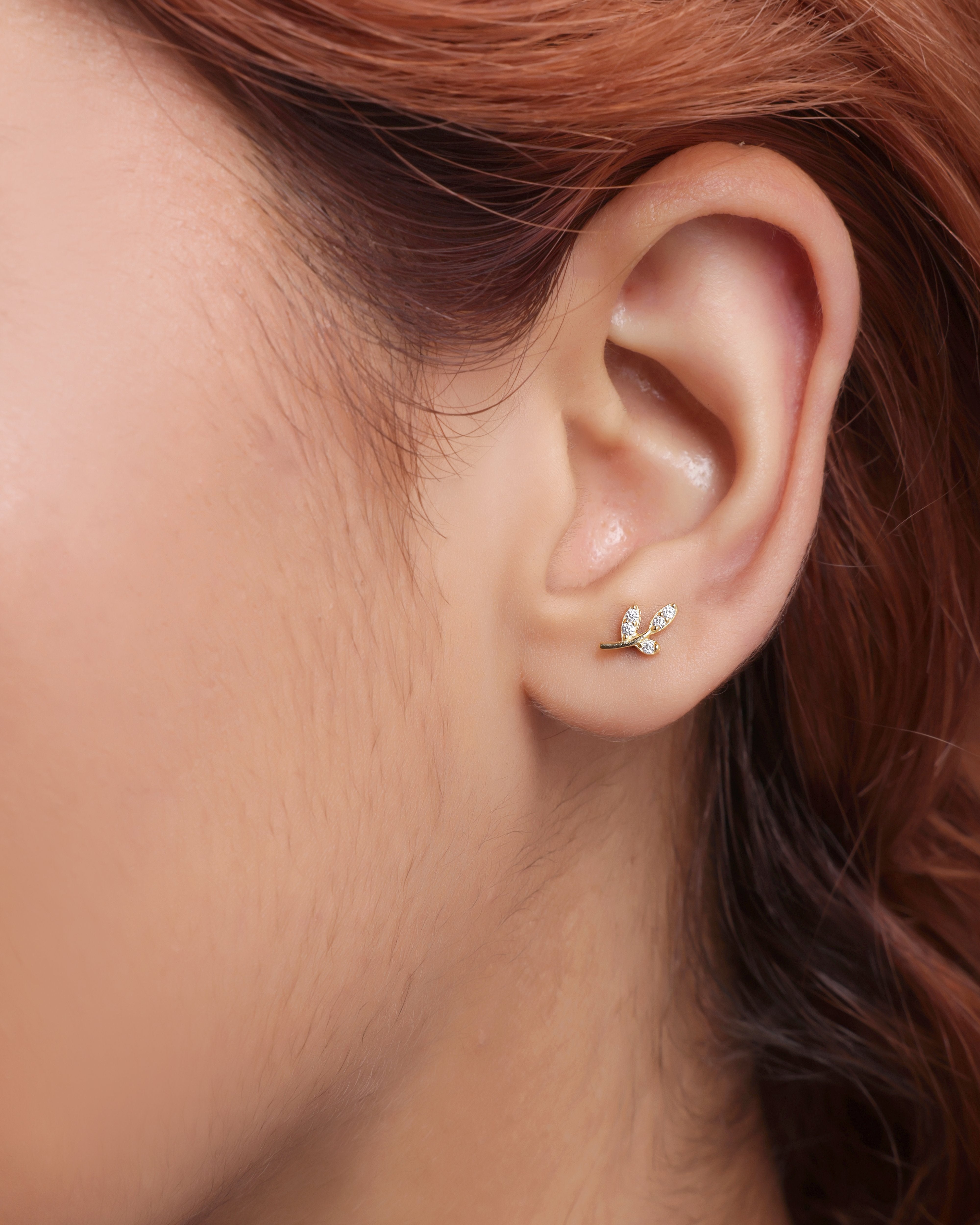 Marqa Leaf Stud Earrings
