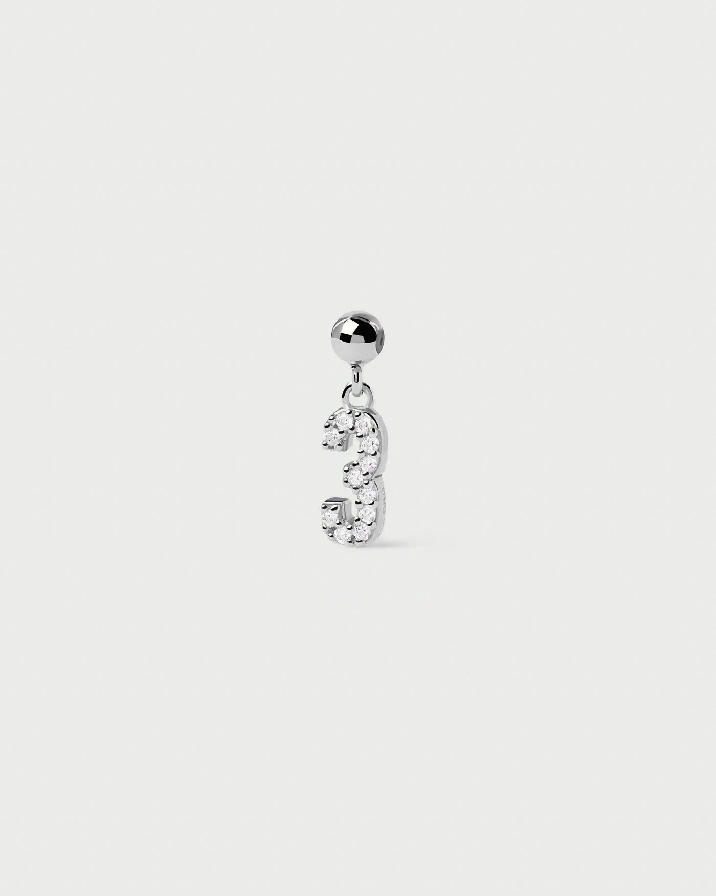 Numbers "3" Bead Charm
