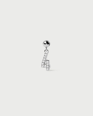 Numbers "4" Bead Charm
