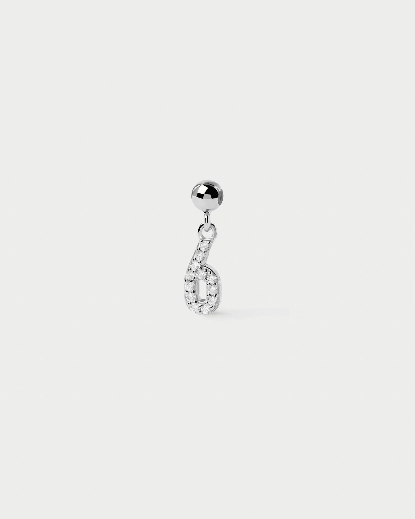 Numbers "6" Bead Charm