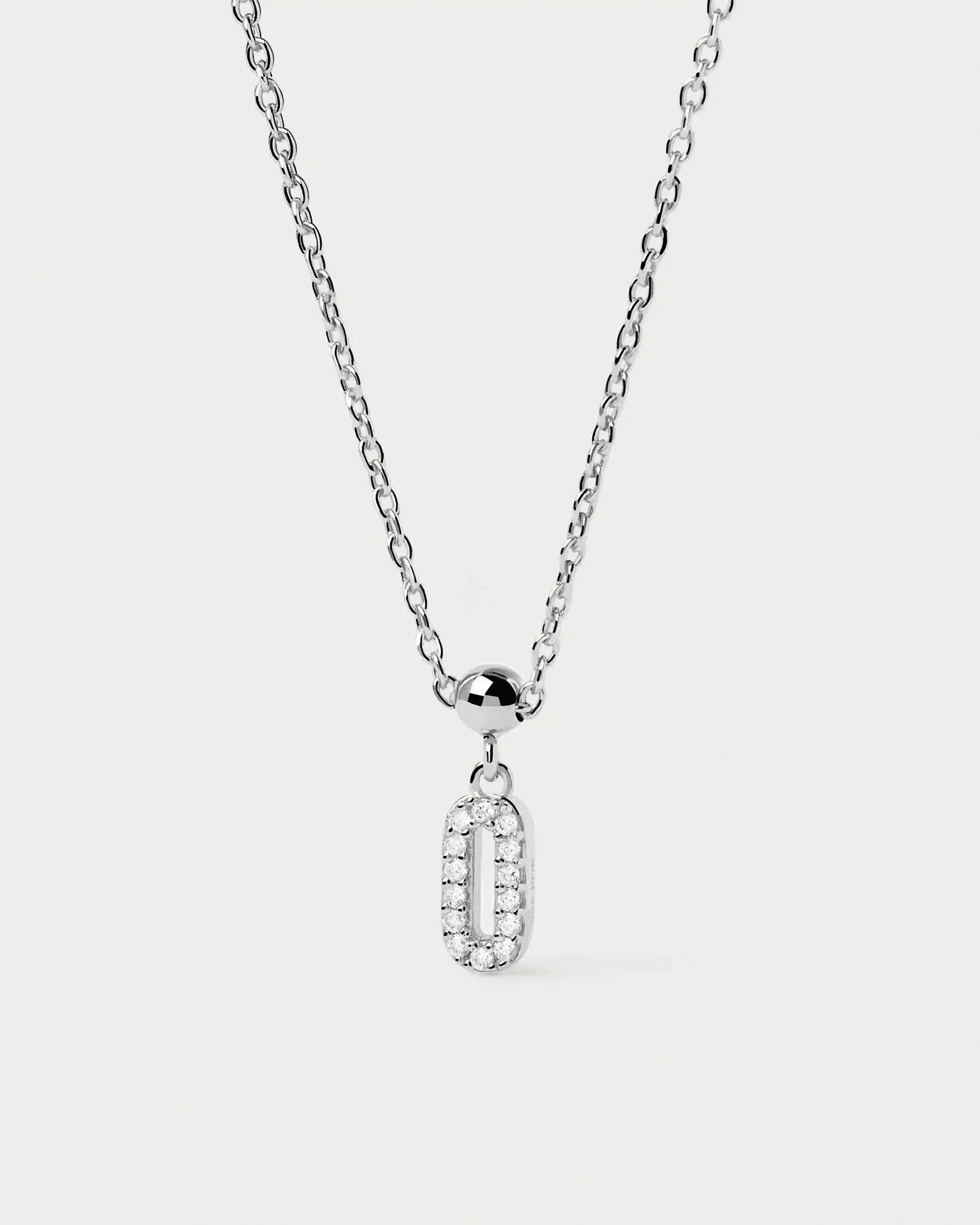 Numbers "0" Bead Charm Necklace