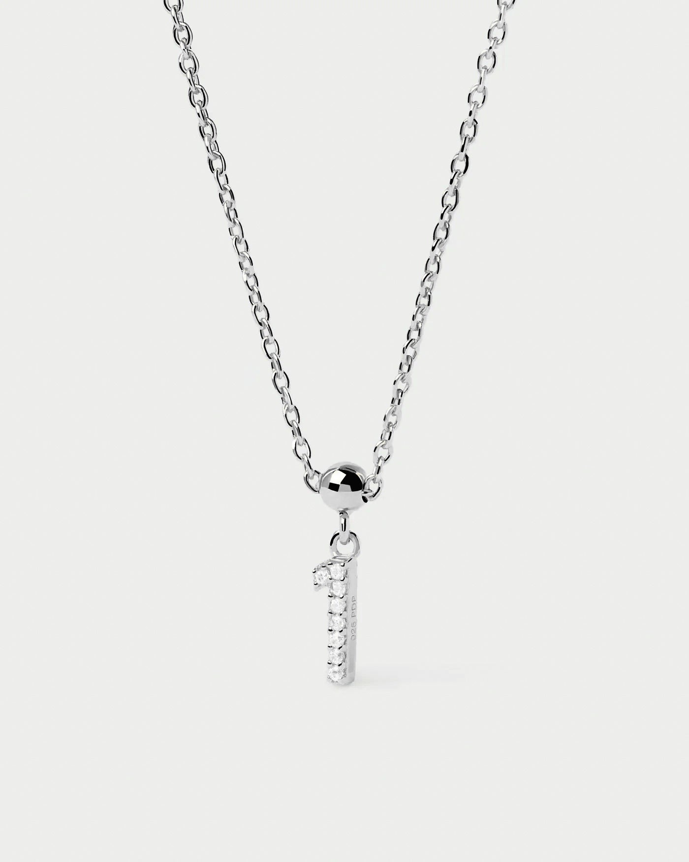 Numbers "1" Bead Charm Necklace