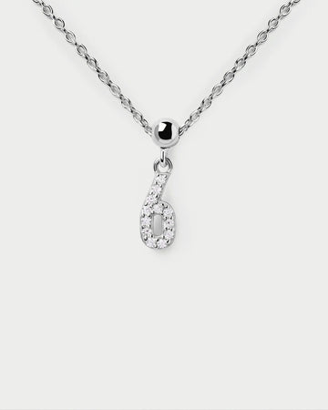 Numbers "6" Bead Charm Necklace