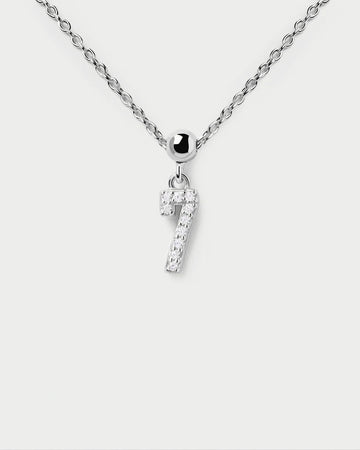Numbers "7" Bead Charm Necklace