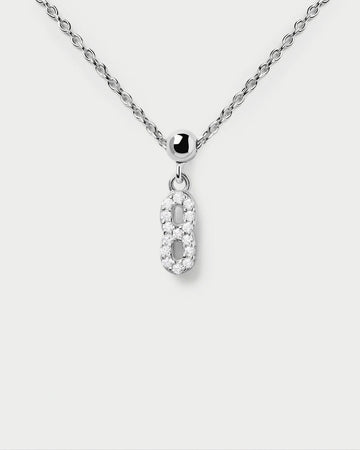 Numbers "8" Bead Charm Necklace
