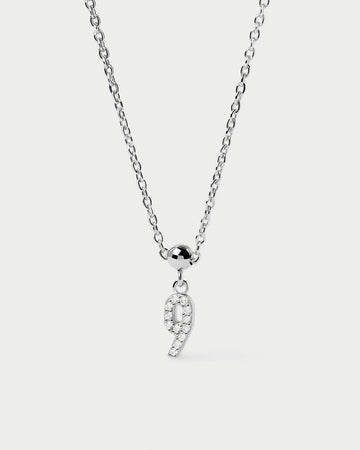 Numbers "9" Bead Charm Necklace