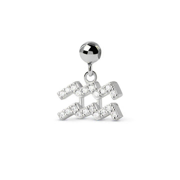 Aquarius Stone Pave Zodiac Charm
