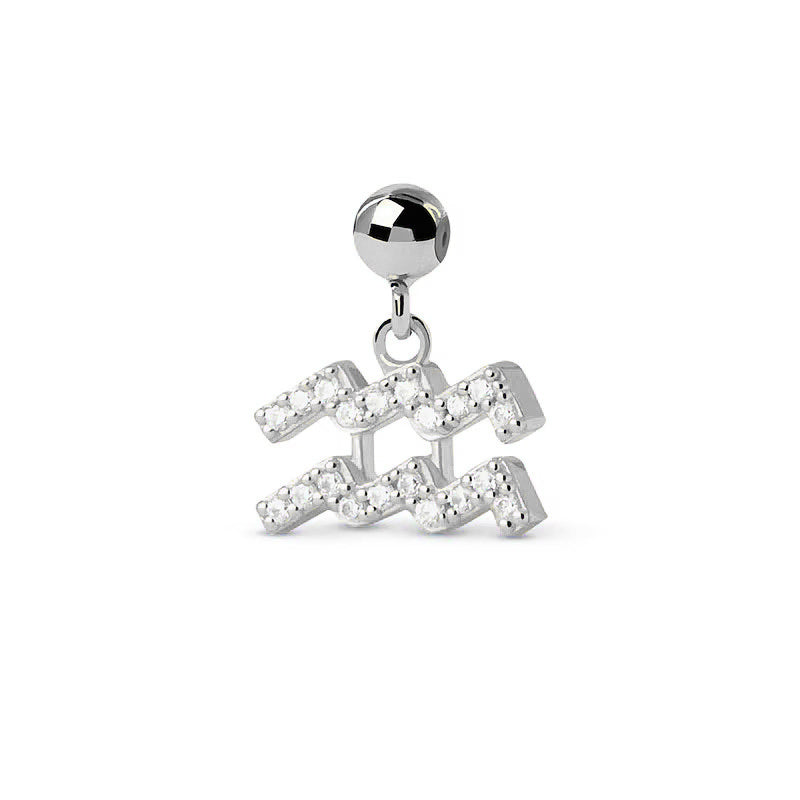 Aquarius Stone Pave Zodiac Charm