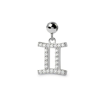 Gemini Stone Pave Zodiac Charm