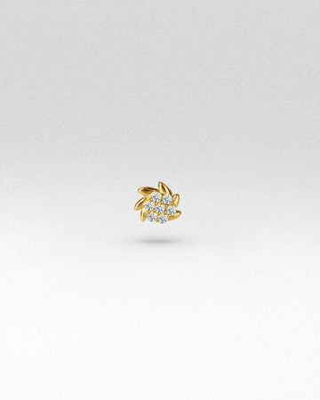 Crest Bezel Flatback Earrings