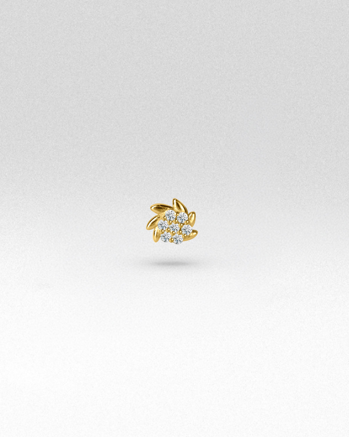 Crest Bezel Flatback Earrings
