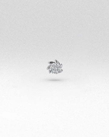 Crest Bezel Flatback Earrings