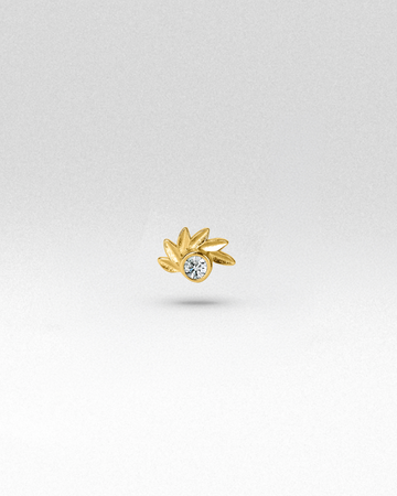 Crest Bezel Flatback Stud