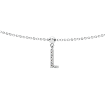 Letter "L" Bead Charm Necklace