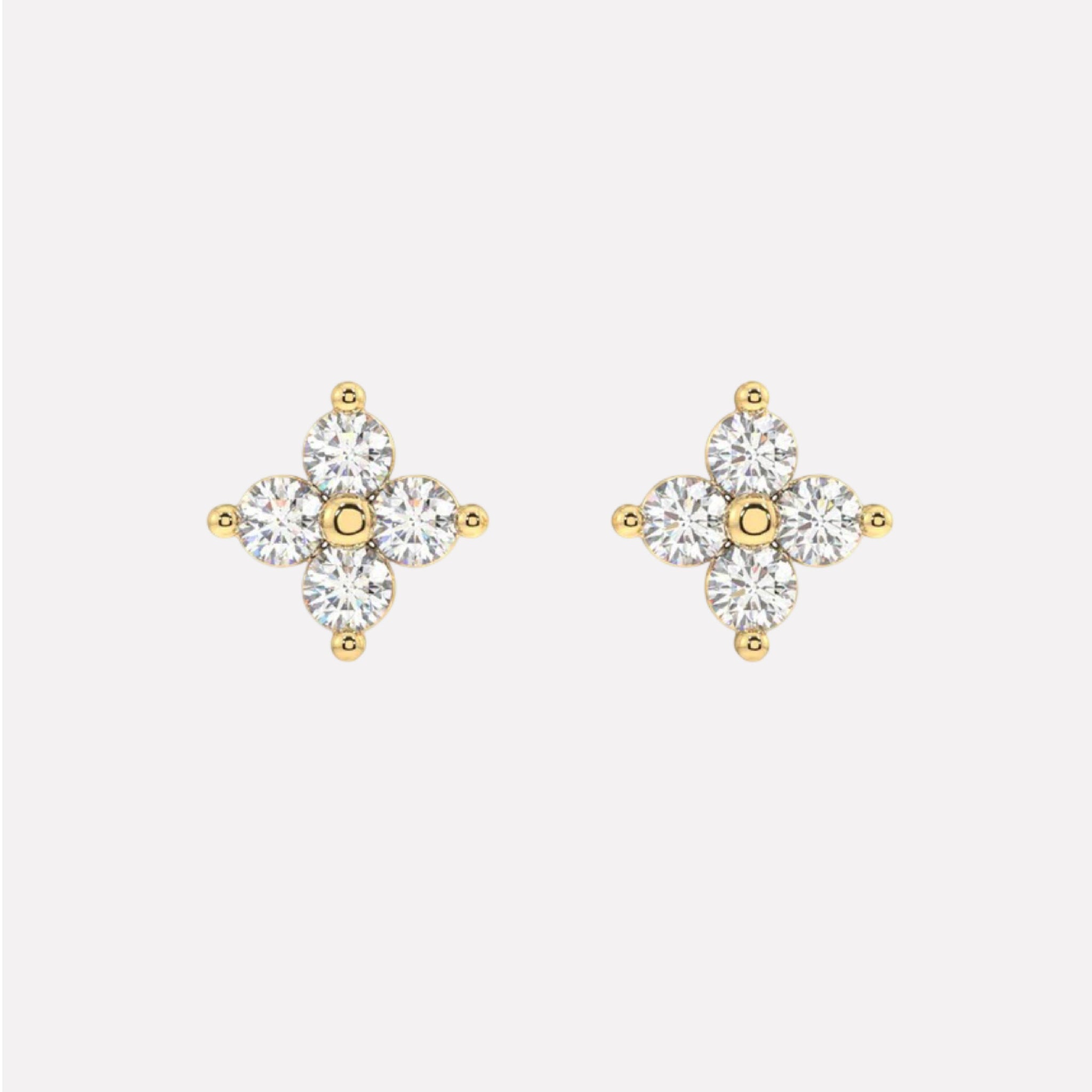 Lotus Flower Minimal Stud Earrings