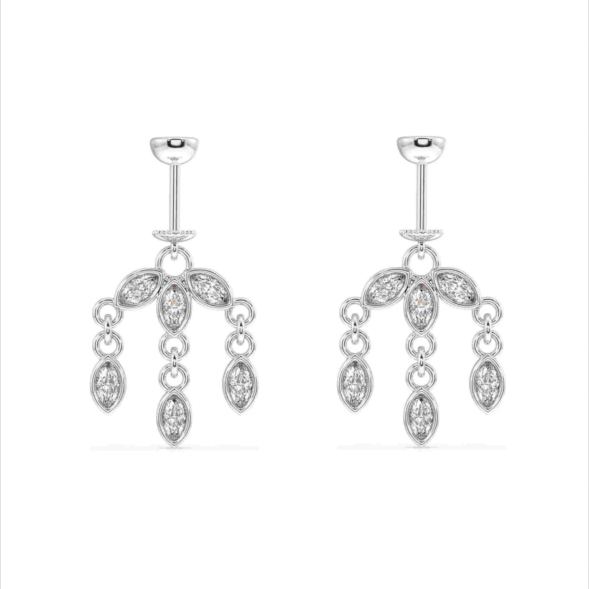 Luxury Raindrops Helix Hanging Earrings