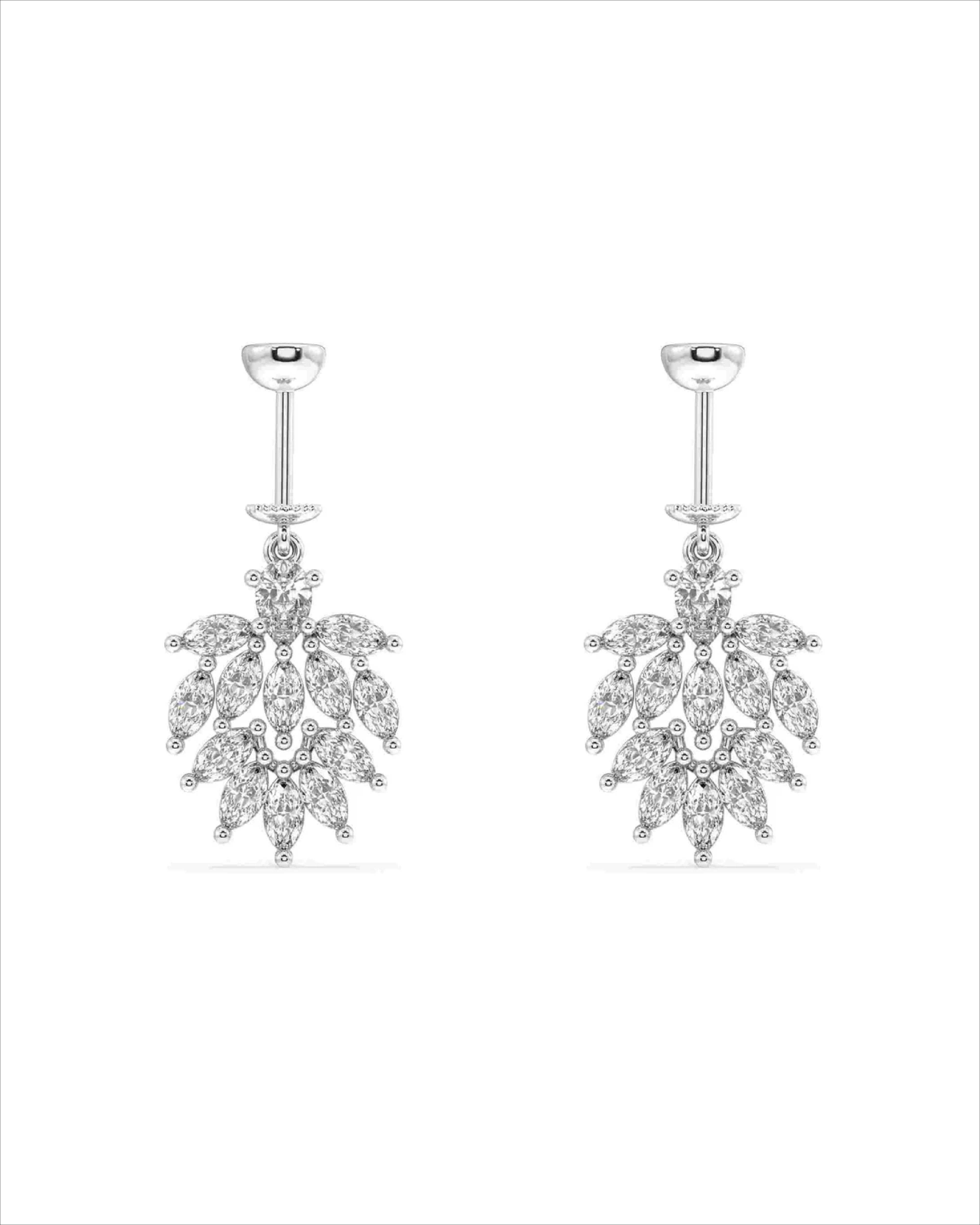 Marquise Flow Helix Hanging Earrings