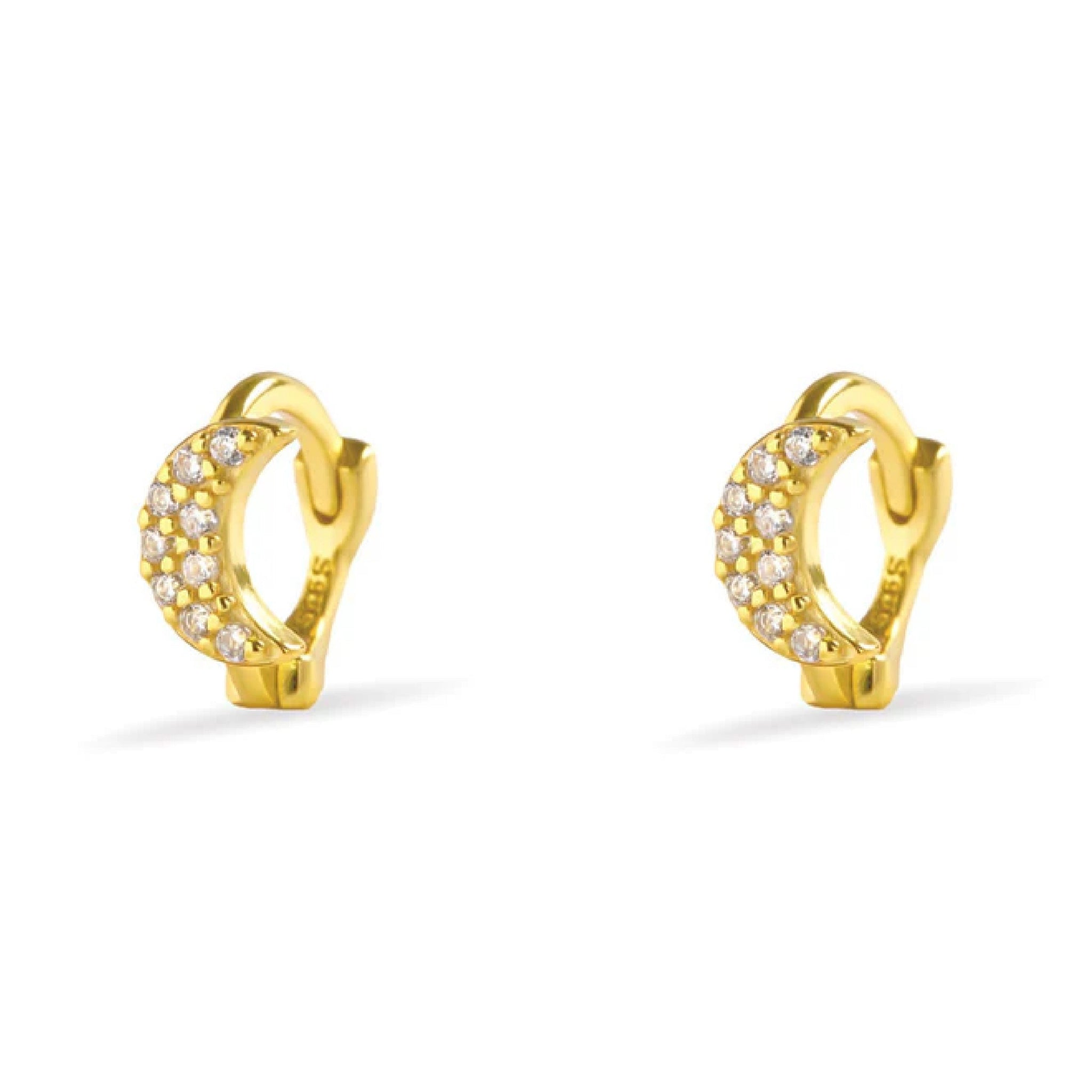 Moon Huggee Hoop Earrings