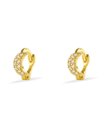 Moon Huggee Hoop Earrings