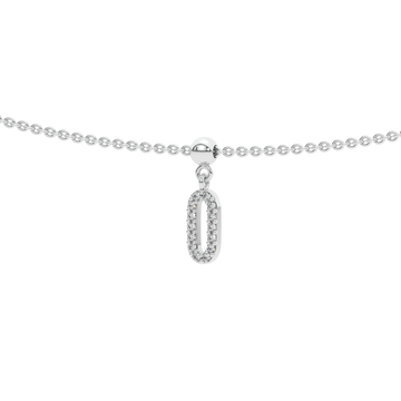 Letter "O" Bead Charm Necklace