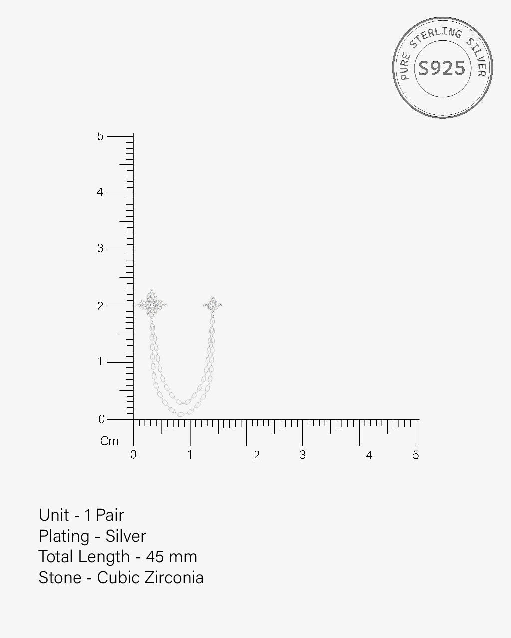 Lotus Petal Connector Chain Earrings