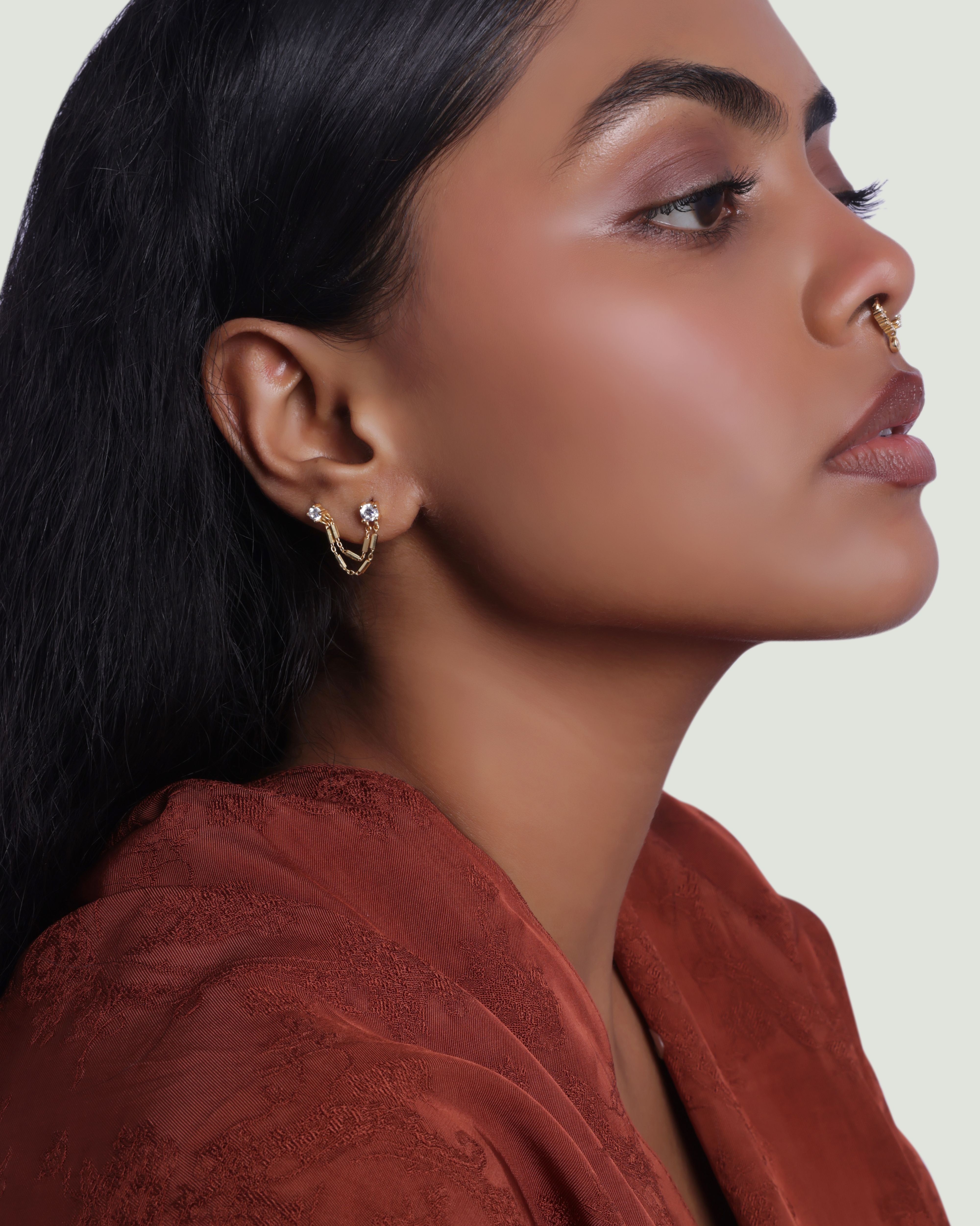 Link Chain Connector Earrings