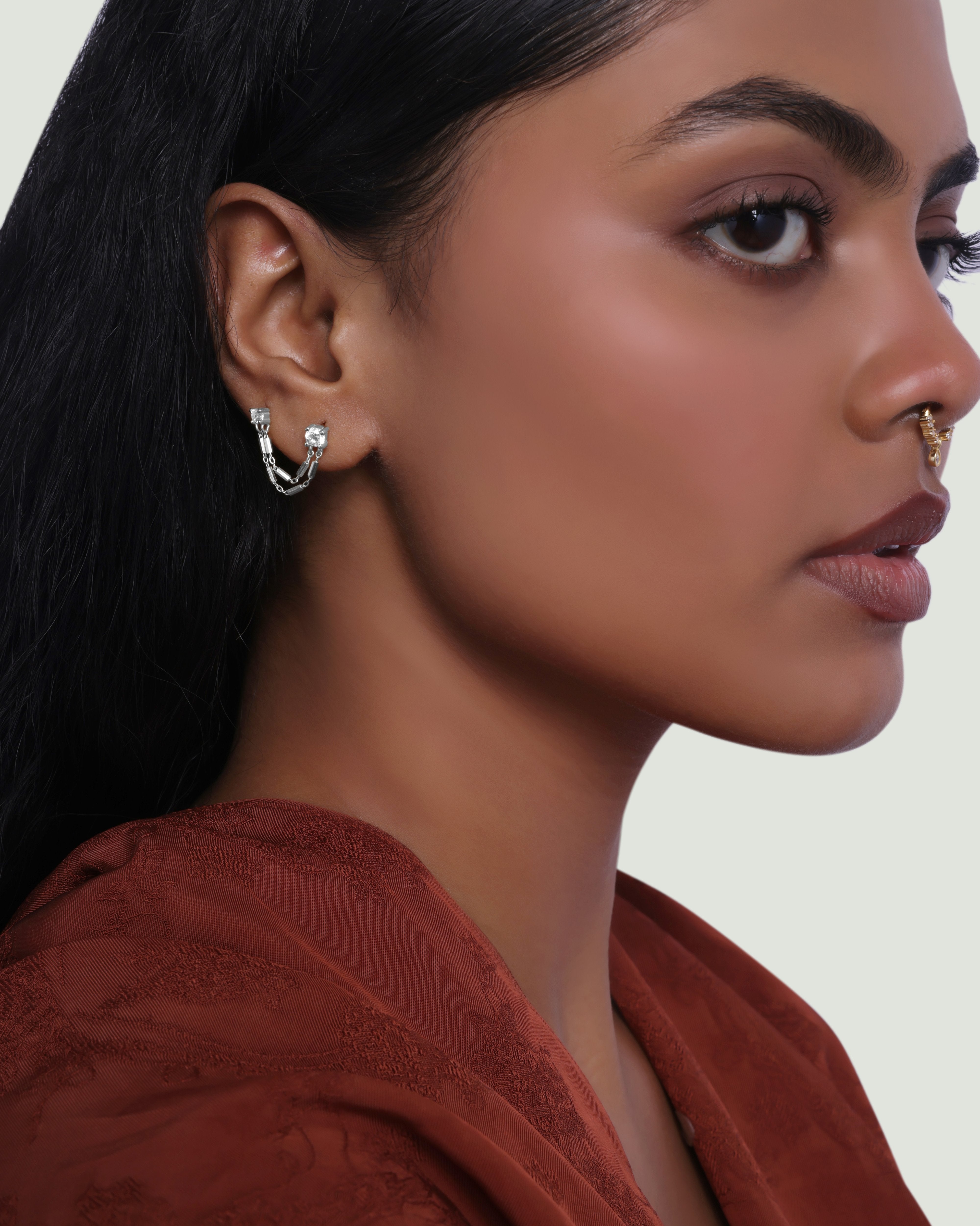 Link Chain Connector Earrings
