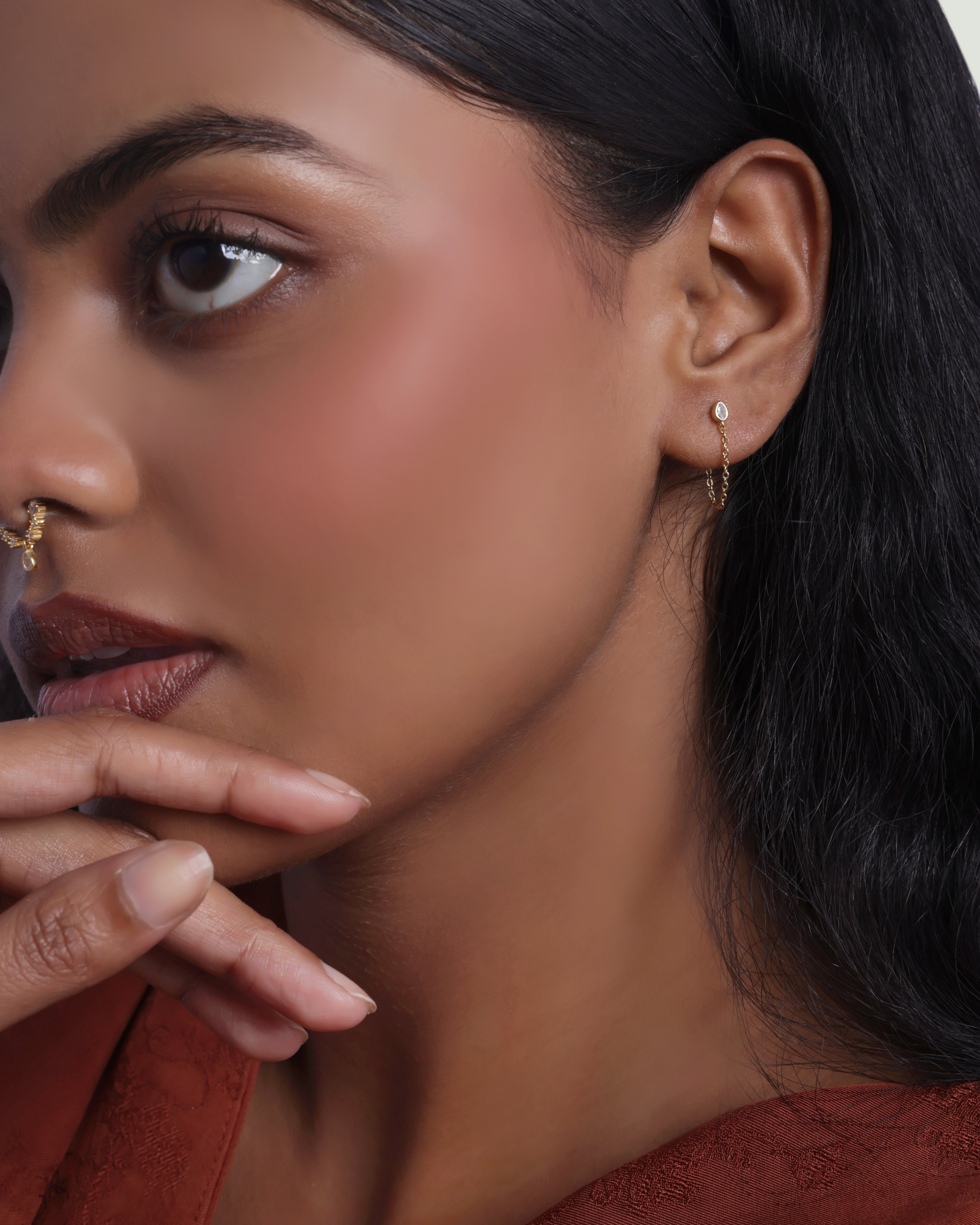 Venetia Chain Drop Earrings