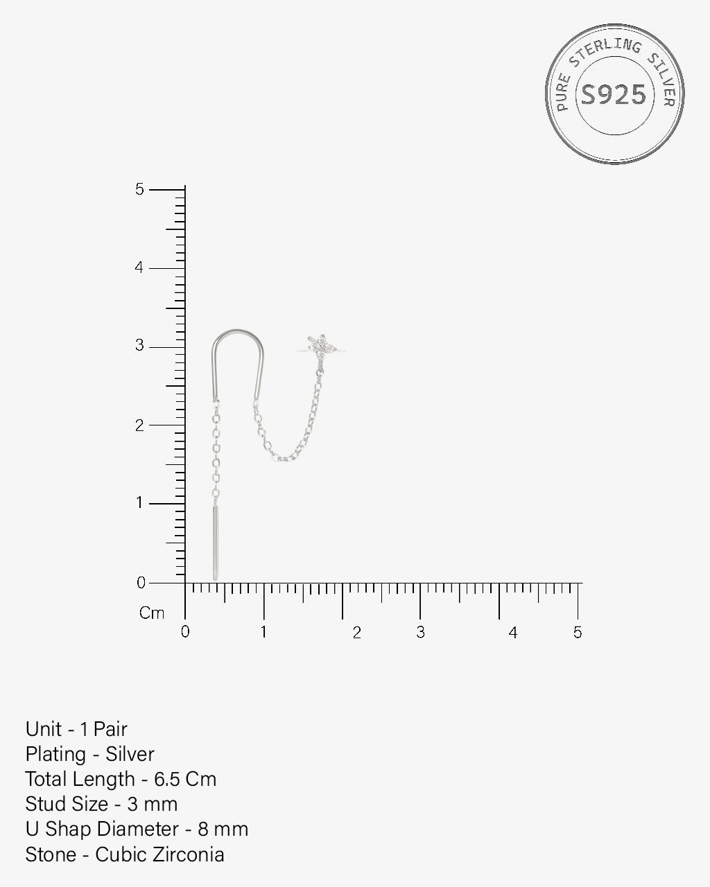 Elise Sui Dhaga Chain Connector Earrings