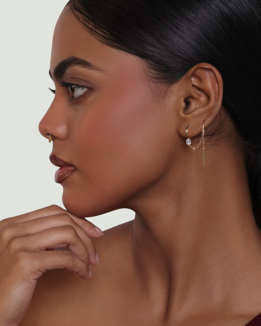 Chashni Sui Dhaga Chain Connector Earrings